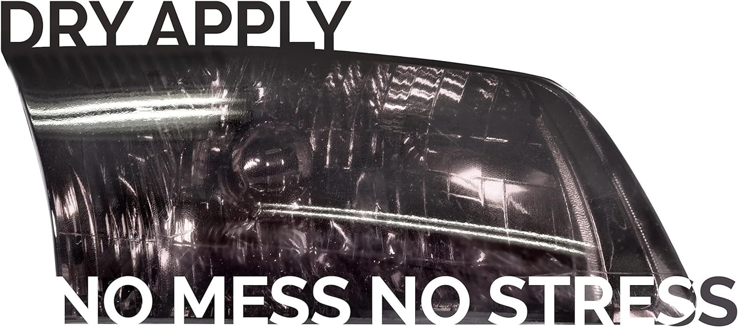 VViViD Smoke Black Adhesive Headlight Wrap Tinting Vinyl Roll (17.9" x 48" 2-Roll Pack)