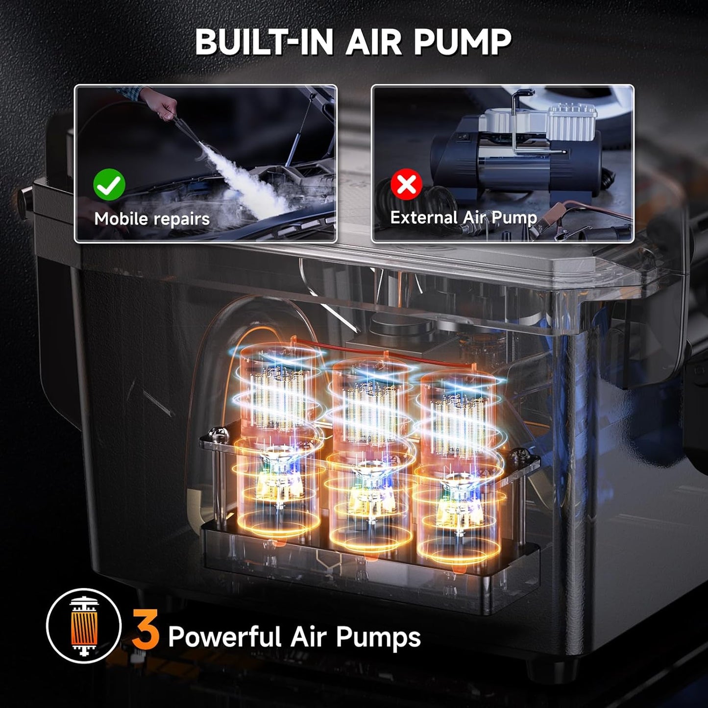 ANCEL L8000 Automotive Smoke Machine | Dual Mode Diagnostic Leak Tester for EVAP & Turbo Systems | Built-in Air Pump & Color LCD | Adjustable Pressure & Run Time | Compatible with Multiple Vehicles