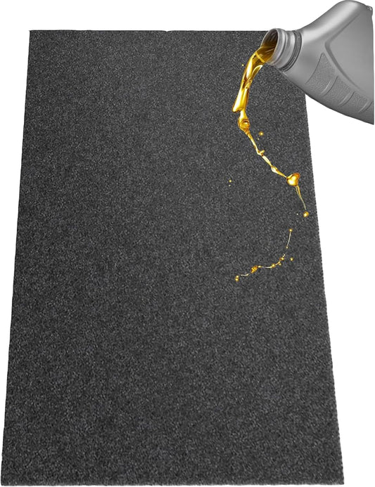 AAIN Oil Spill Mat (36" x 59"), Garage Floor Mat, Absorbent Oil Pad, Premium Maintenance Mat, Waterproof, Protect Garage Surface from Spill & Stain, Reusable, Washable, Durable, Black
