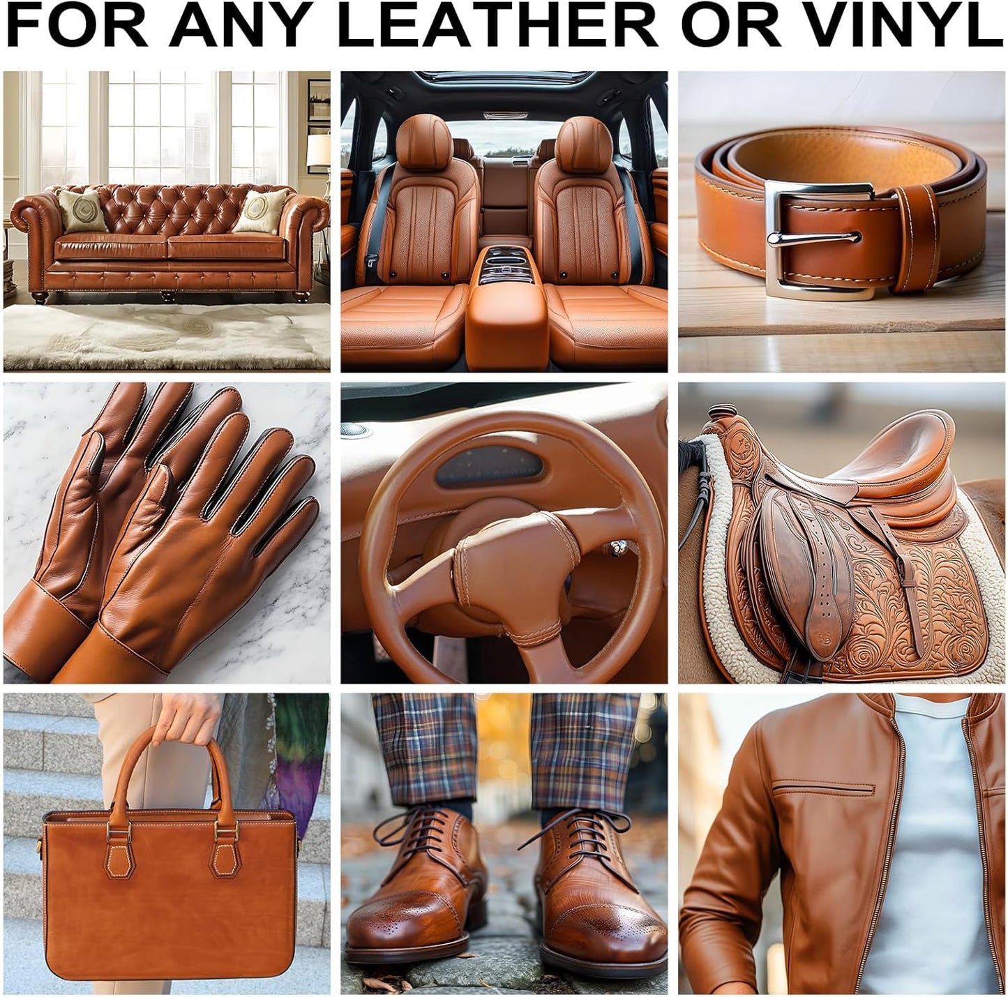 Leather Recoloring Balm,10oz Leather Color Restorer Leather Repair Kit for Furniture Car Leather Scratch Remover, Gray Leather Color Restorer for Couches,Leather Dye Paint for Faded