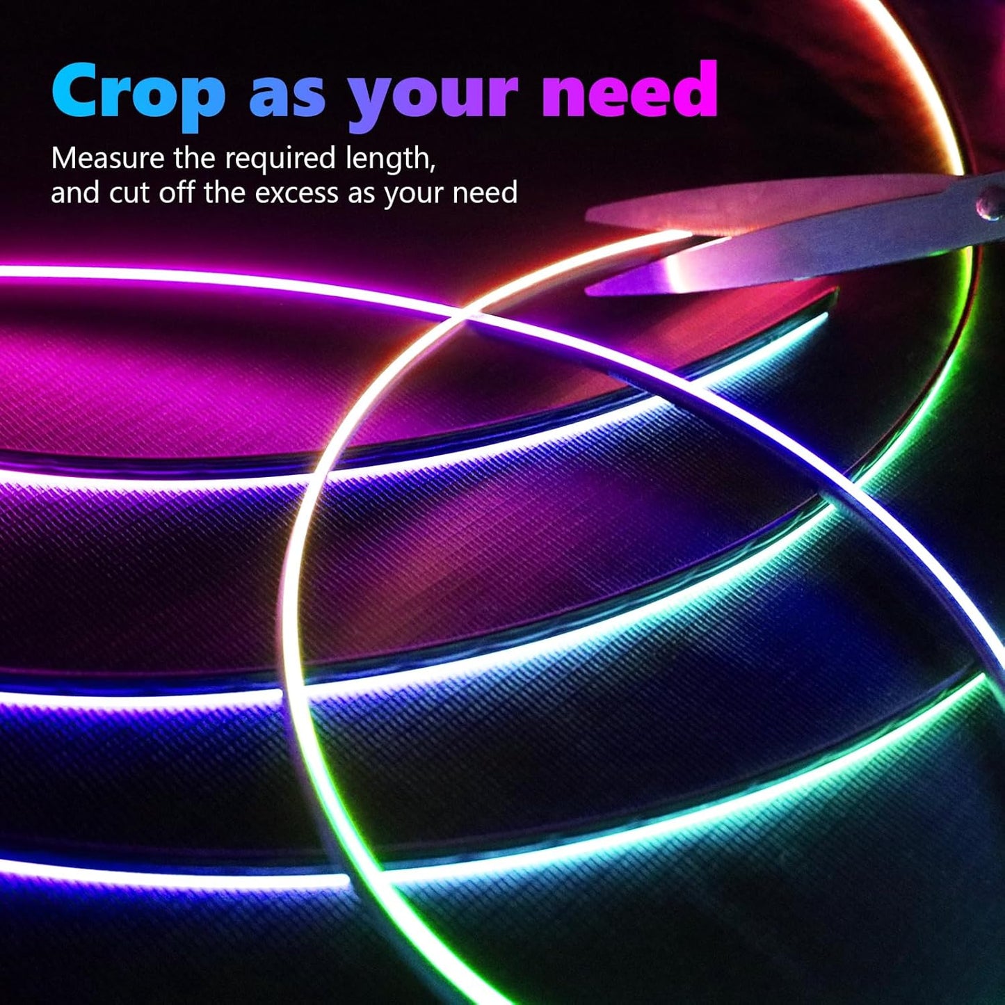 Acrylic Interior Car Light, AMKI Car LED Strip Light with APP Sub Control, Car Accessories Fiber Optic Car Ambient Light Kit with RGB Dreamcolor 22 in 1 and 175 inches 593 LEDs 213 DIY and Music Modes