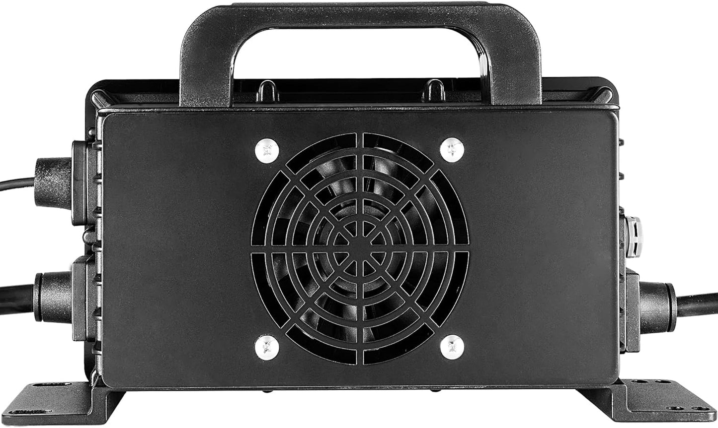 1400W Lead Acid Battery Charger 48 Volt 15 AMP 3-Pin Original Gray One-Piece Plug Club Car DS and Precedent Golf Carts