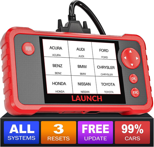 LAUNCH CRP123 V2.0 Plus Elite OBD2 Scanner, 2025 New Full System Lifetime Free Update Scan Tool with 3 Reset Oil Service, Throttle Adaption, SAS Relearn, Car Scanner for All Cars