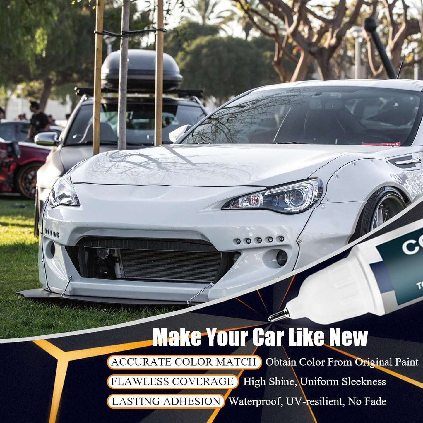 Crystal White Pearl(K1X) Touch Up Paint Compatible with SUBARU, Car Paint Pen Scratch Repair Two-In-One Touch Up Paint, Premium Car Scratch Remover for Deep Scratches