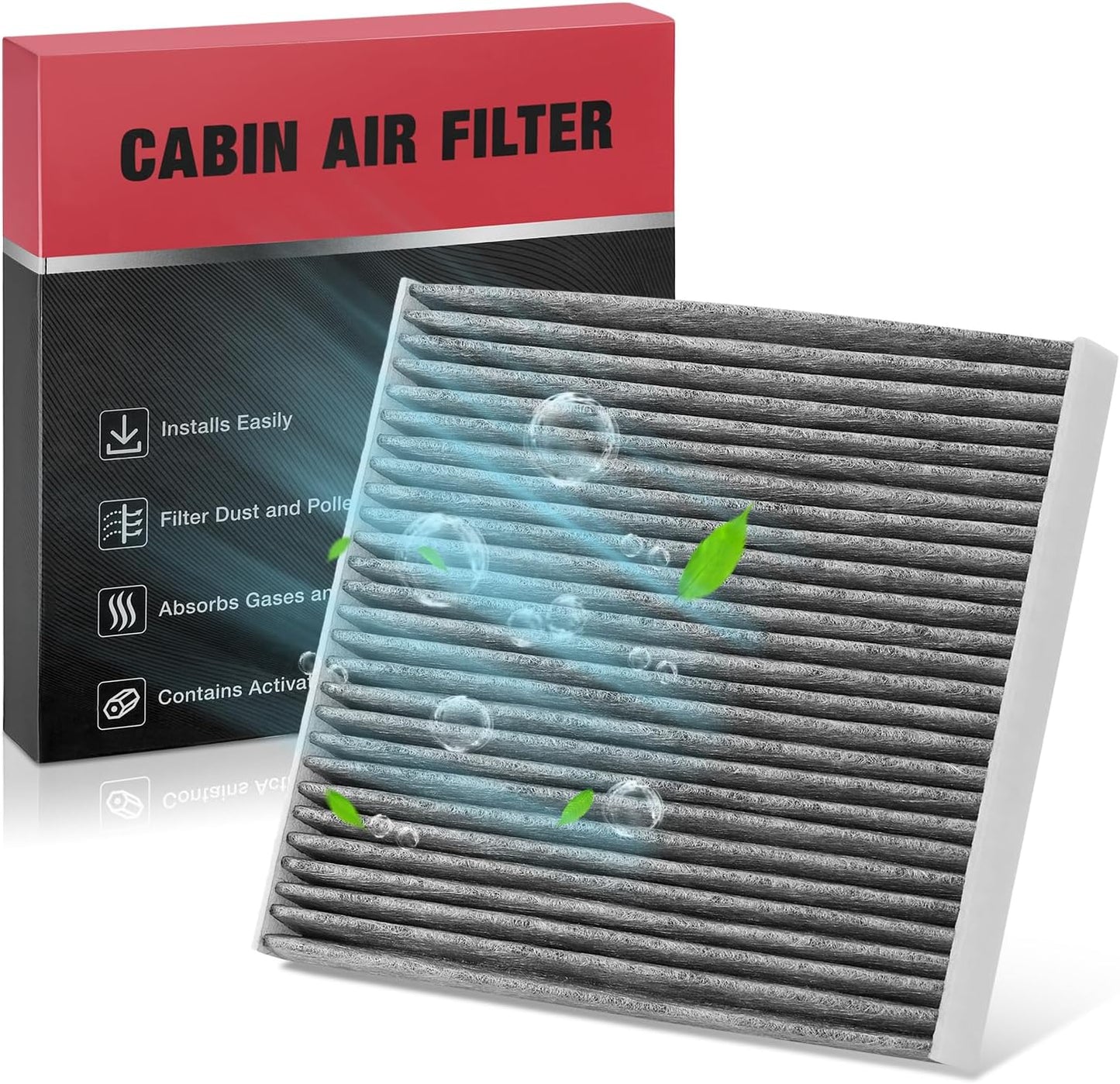 BDFHYK CF10361 Cabin Air Filter with Activated Carbon Compatible with Chevy 2005-2010 Cobalt, 2006-2011 HHR, Compatible with Pontiac 2007-2010 G5, 2005-2006 Pursuit
