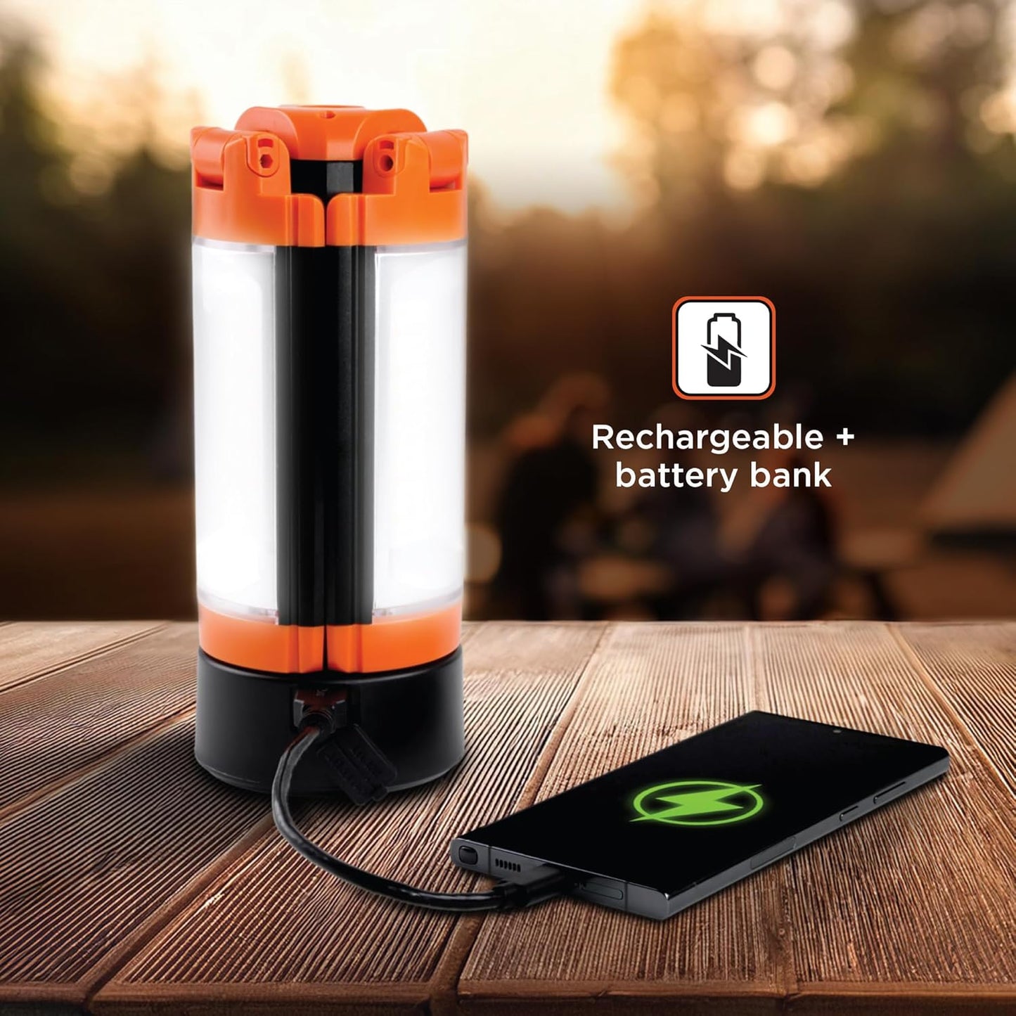 BLACK+DECKER Utility Light, Rechargeable 2000 Lumens LED 3 Panel Work Light with 6000mAh Battery Bank & Flashlight, 3 Light Colors, 4 SOS Modes, Dimmable, IP44 Water-Resistant, Magnetic & Hook Mount