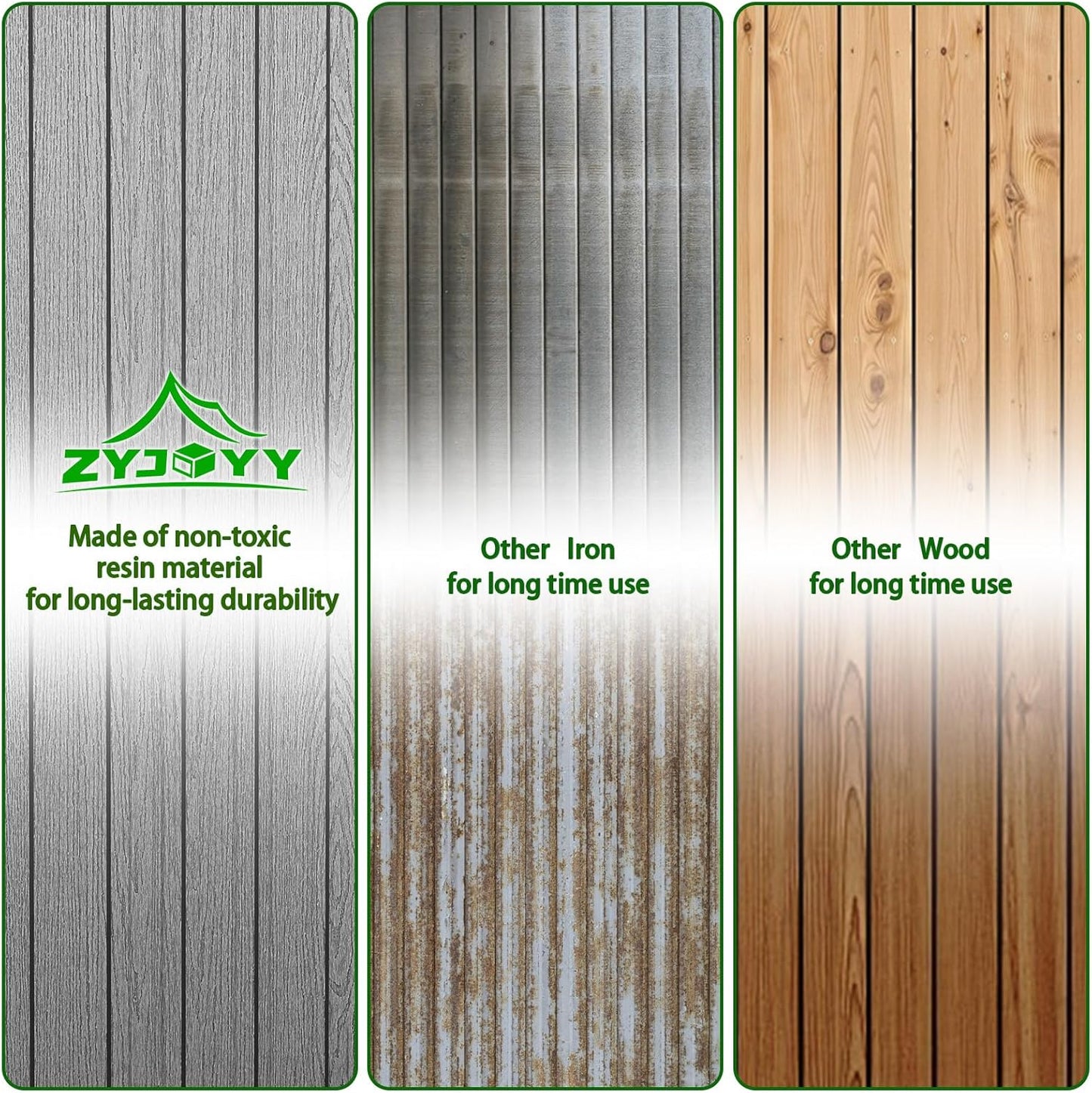 6 x 4 FT Shed Resin Outdoor Storage shed, 230 cuft Plastic Shed with Window and Lockable Door for Garden, Backyard, with Wood Texture, Grey