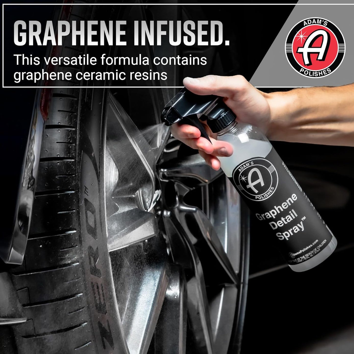 Adam's Polishes Graphene Detail Spray - Extend Protection of Waxes, Sealants, & Coatings | Quick, Waterless Detailer Spray For Car Detailing | Clay Bar, Drying Aid, Add Ceramic Graphene Protection