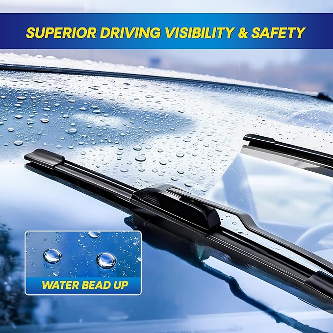 5 PLUS® Windshield Wiper Blades Replacement for 2023-2018 Jeep Wrangler Windshield Wipers (Pack of 3), Automotive Replacement Windshield Wiper Blades For My Car Water Repellent-16"/16"/12"
