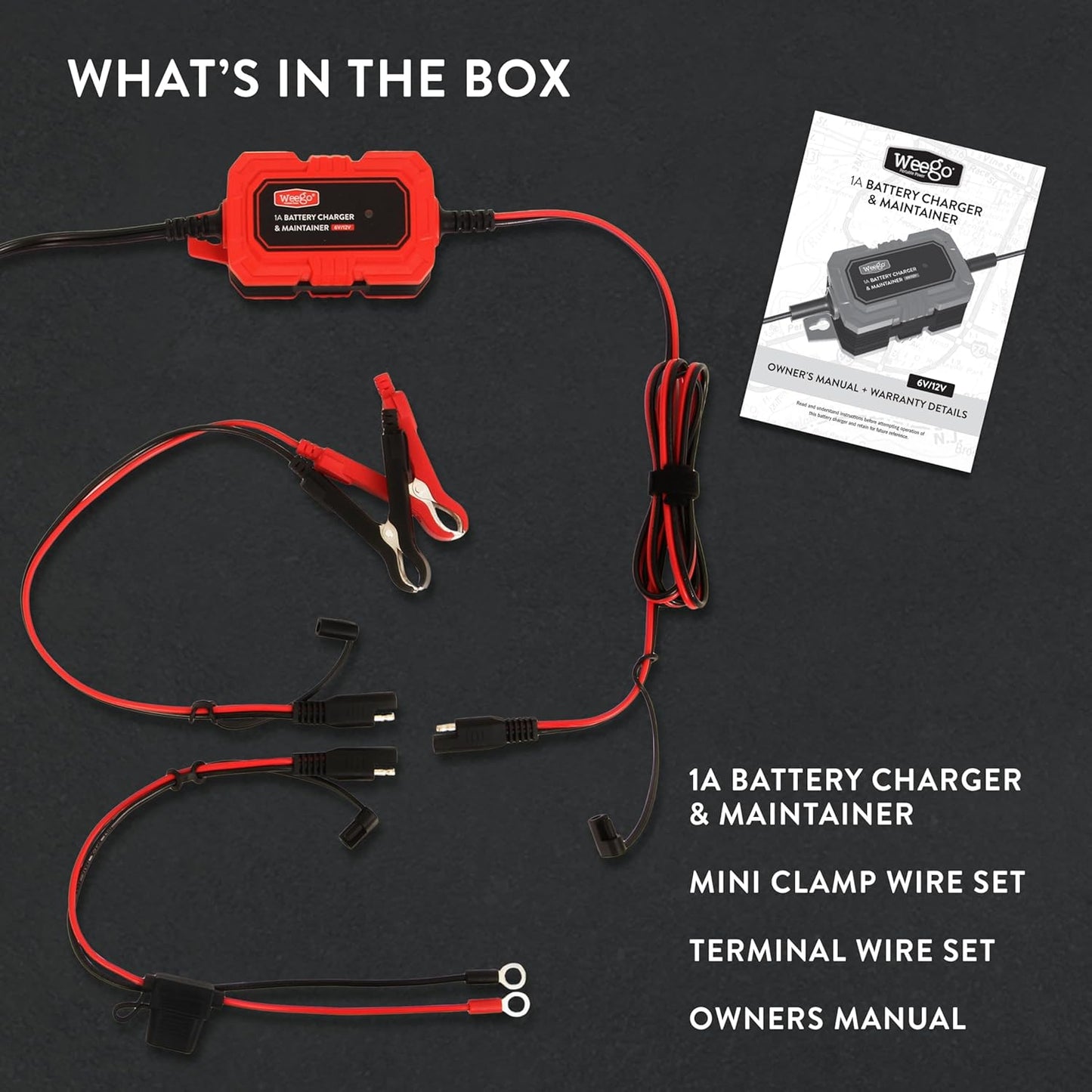 Weego 1A Battery Maintainer/Trickle Charger