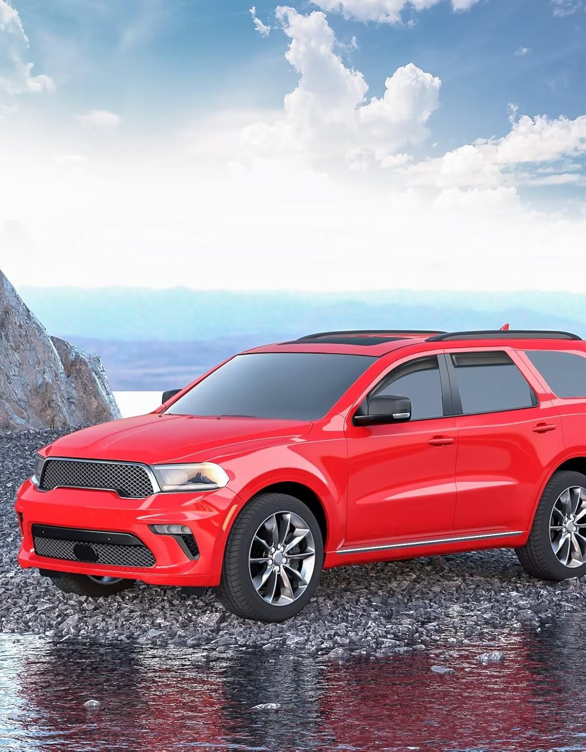 in-Channel Window Rain Guards Fit for Dodge Durango 2011-2025 Extra Durable Window Visors Window Deflectors Vent Visors Vent Shades Car Accessories-4 pcs 2-Q15