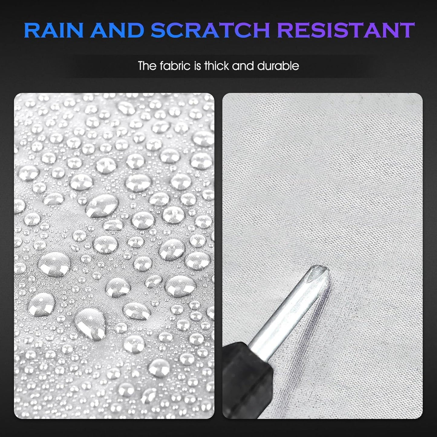 Car Cover Custom Fit for Ford Mustang 1994-2025,Chevy Camaro 2010-2025,6 Layers Truck Cover Waterproof All Weather for Automobiles,Outdoor Full Exterior Cover,Rain, Sun, Wind Protection,Silver