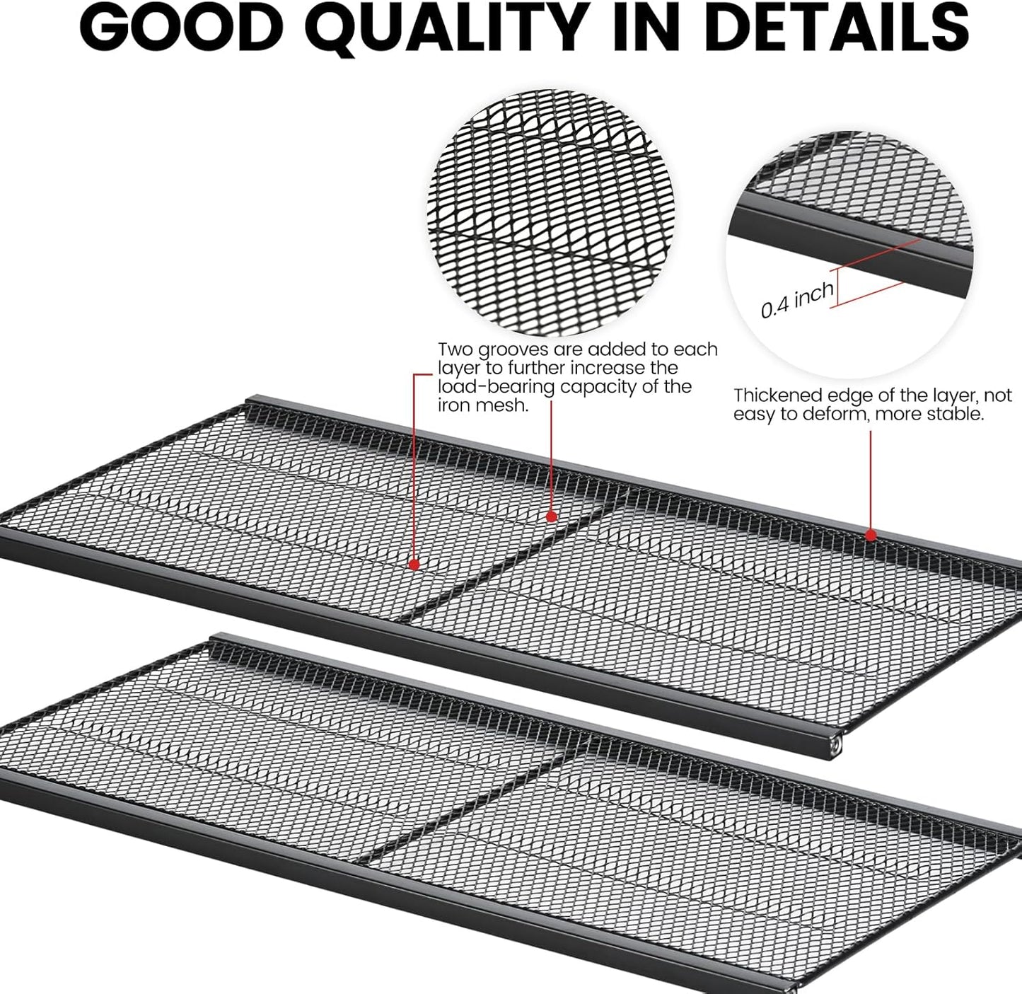 TRZZ Power Tool Organizer Wall Mount, 3-Layer Drill Holder with 2 Side Pegboards, Cordless Drill Rack with 4 Hooks, Efficient Storage for Workshop, Garage, and Tool Room (Red)