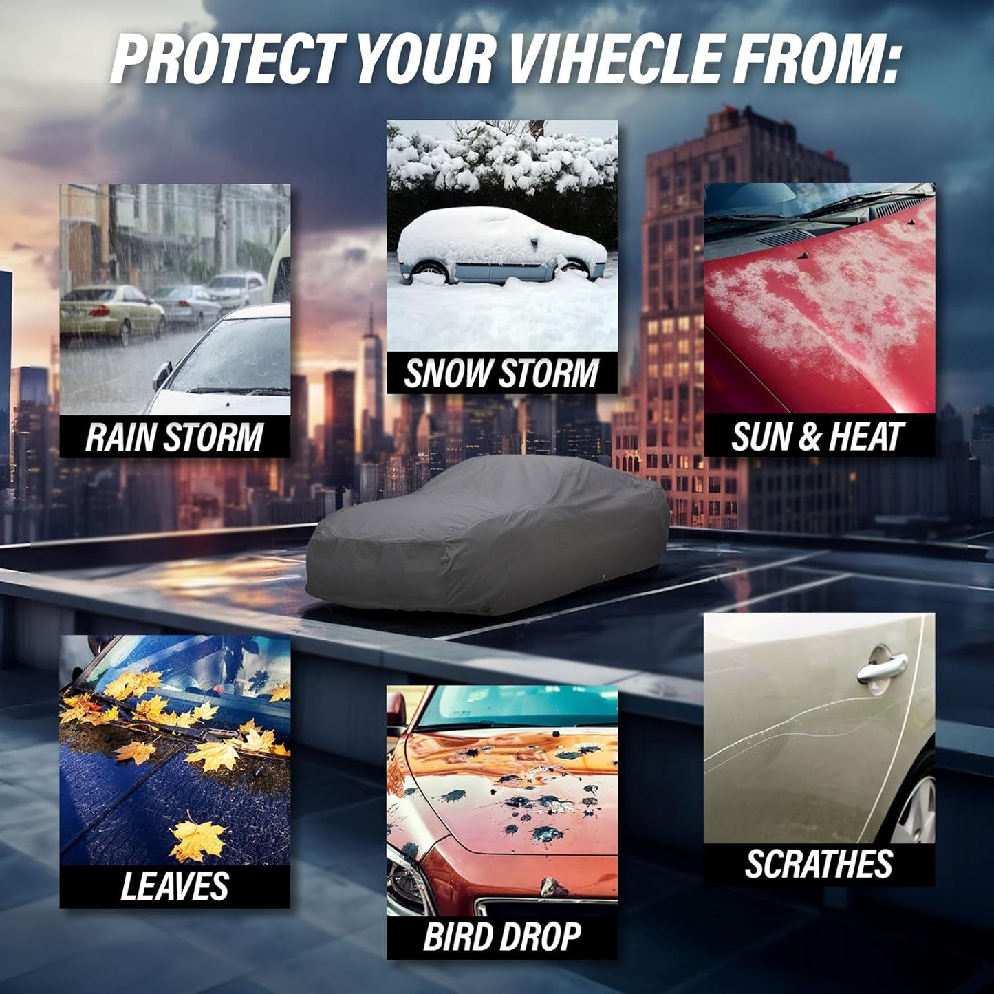 Supreme Semi Custom Fit Full Car Cover for 2021-2025 Chevrolet Tahoe SUV 4-Door | All-Weather Protection: Waterproof, Dustproof, Windproof, UV-Resistant | Includes Accessories