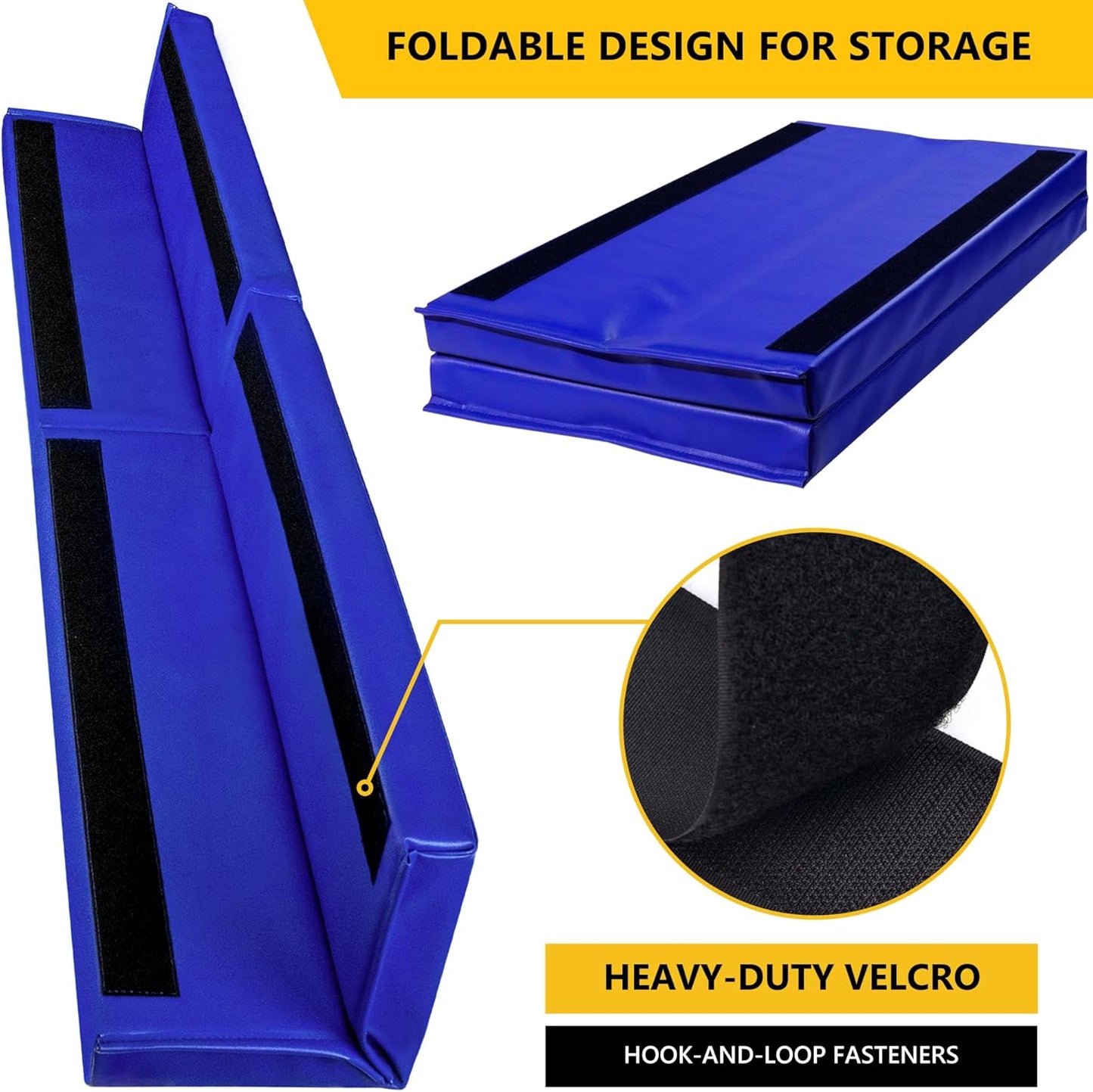 Wall Corner Guards & Edge Protector, Heavy Duty Wall Corner Protective Safety Padding, All-Weather 2 Sides Corner Pad for Gyms, Basketball Court, Playrooms, Garages,etc. (Blue, 5FT Tall 6in Sides)