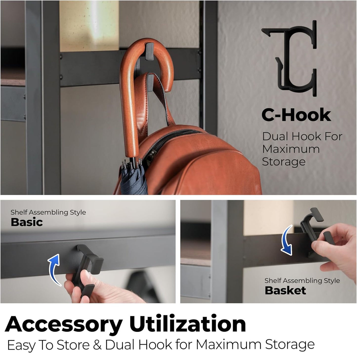 HOMEDANT House 5-Tier Metal Rolling Cart Shelf Rack Casters Heavy Duty Wheel Shelving Unit Adjustable Utility Storage Shelves Organizer Shelf Kitchen Garage 36.2" W x 16.5" D x 69.5" H 10Pack