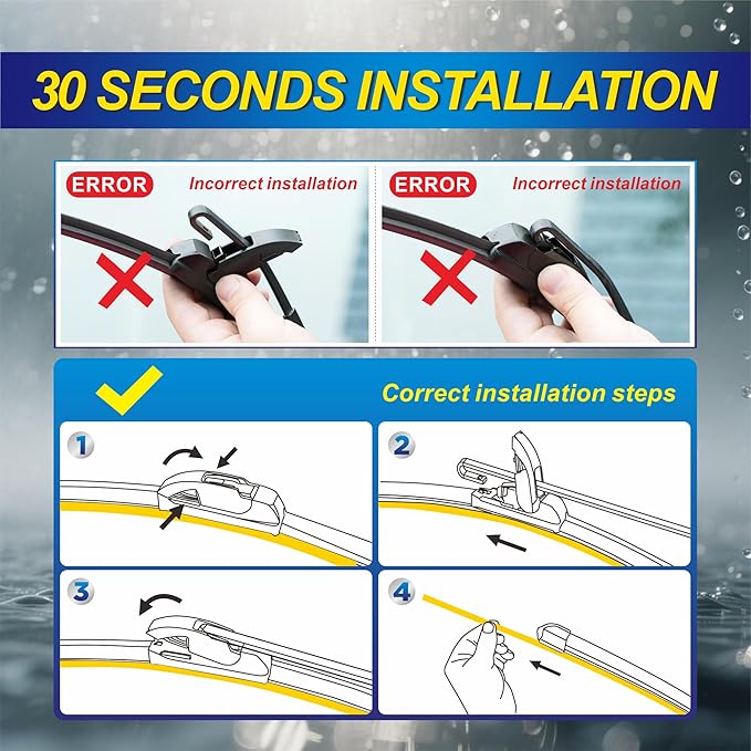 5 PLUS® Silicone Windshield Wipers Replacement for 2008-2020 DODGE Journey Wiper Blades(Set of 3),Automotive Replacement Windshield Wiper Blades For My Car-24"/19"/12"