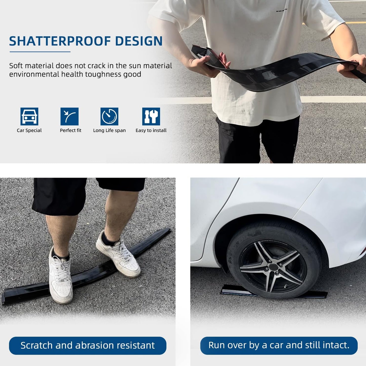 Set of 4 Front+Rear Smoke Sun/Rain Guard Outside Mount Tape-On Acrylic Window Visors Compatible with 14-18 Silverado Sierra 1500 15-18 2500/3500 HD Double/Extended Cab with Half Size Rear Doors