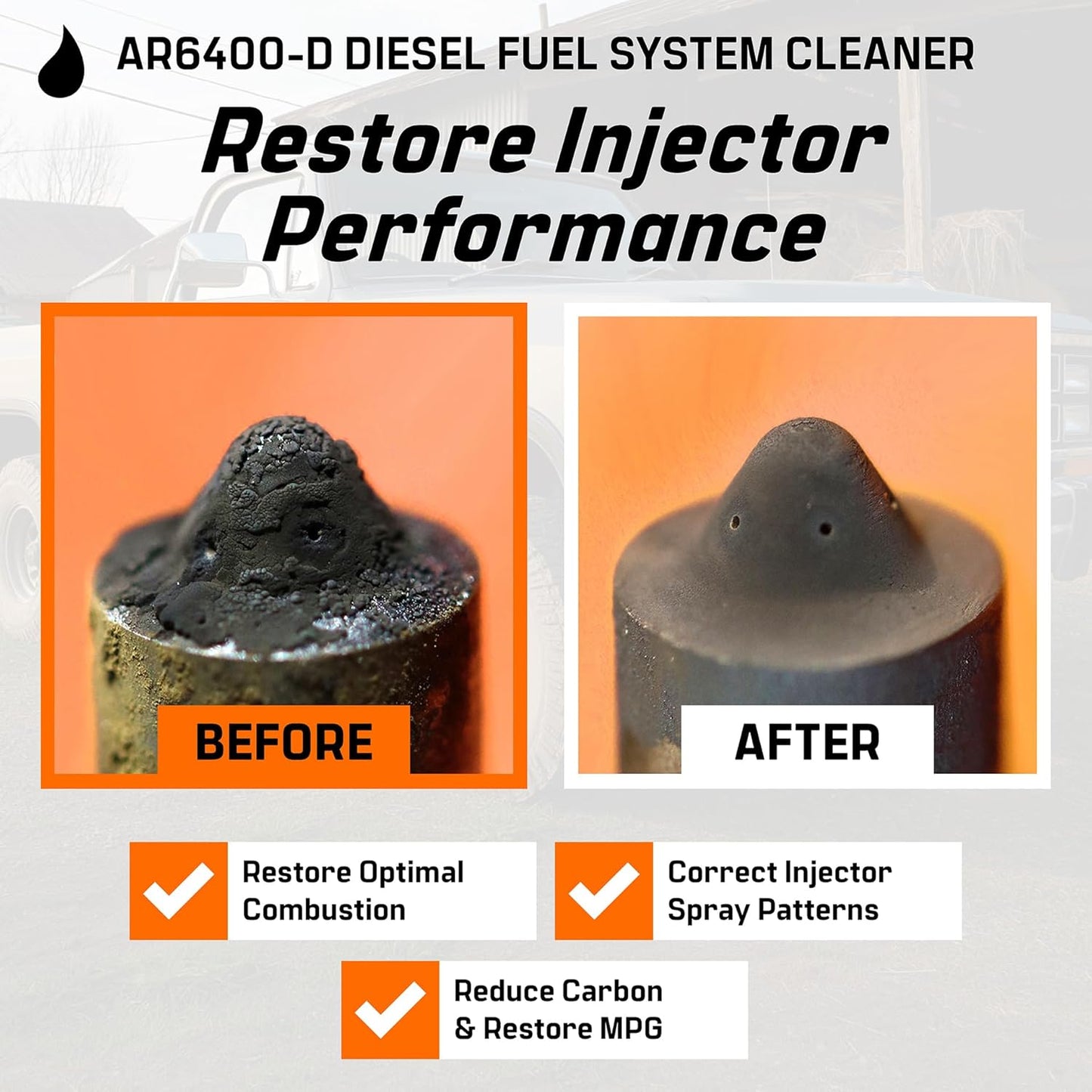 Archoil AR6400-D Diesel Fuel System Cleaner (Four Pack) - Cleans Injectors, Turbo & DPF