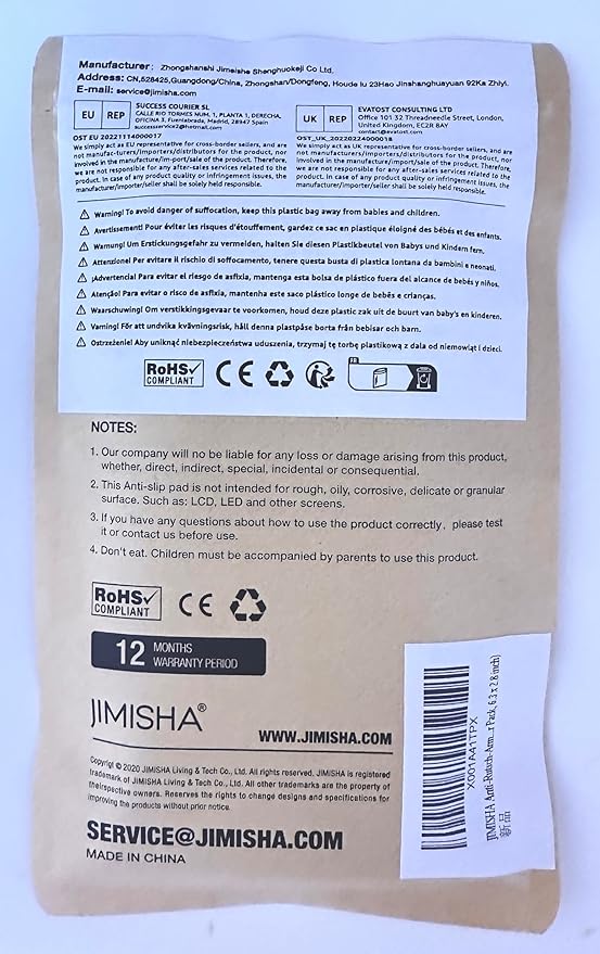 Car Dashboard Non Slip Mat, JIMISHA Anti Slip Pad, Anti Slide Sticky Dash Pad, Multifunctional Fixate Gripping Gel Pad for Radar Detector, Cell Phone, Keys, Glass, GPS, Coins 6.3x2.8 inch (4 Pack)