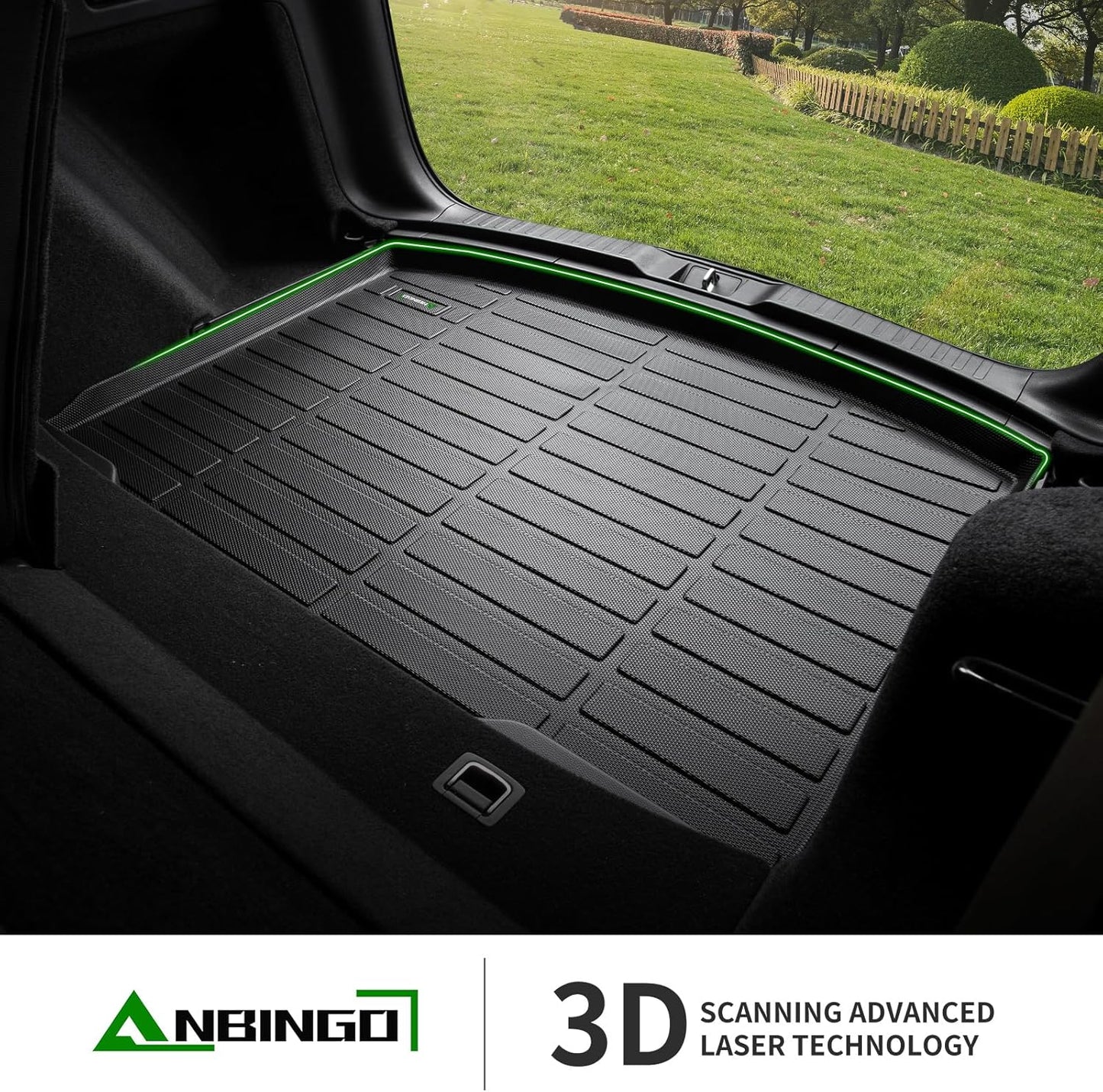 ANBINGO® Floor Mats & Cargo Liner for 2025 2024 2023 Mazda CX-50 AWD (Non Hybrid) | All Weather TPE CX50 Floor Liners | 1st & 2nd Row Custom Mats Full Set | CX50 Accessories - Black