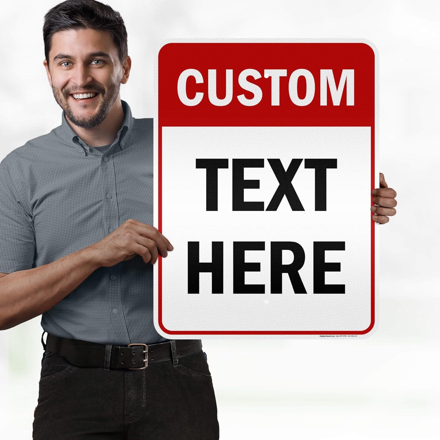 Custom Sign, Custom Sign for Business, Indoor/Outdoor use. 18x24 Inches, 3M EGP Reflective, Rust Free .080 Aluminum, Fade Resistant, Made in USA by My Sign Center (Header)