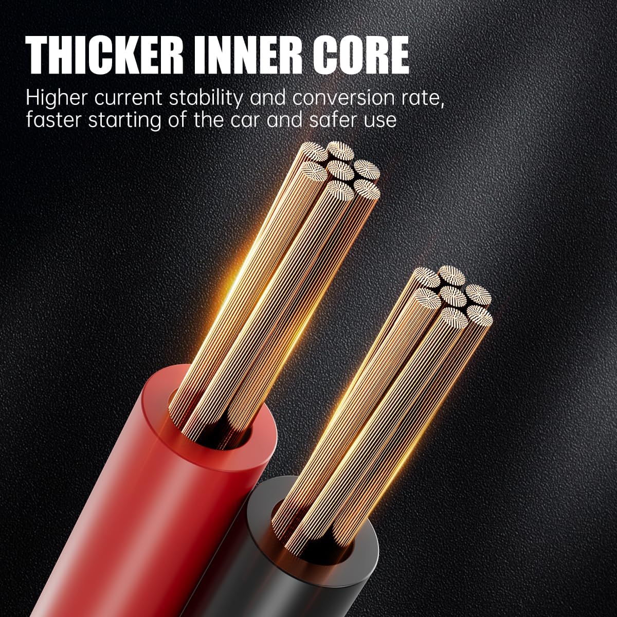 Jumper Cables for Car Battery, 8 Gauge 12 Feet 600AMP, Automotive Booster Cables for Jump Starting Dead or Weak Batteries with Carrying Bag Included