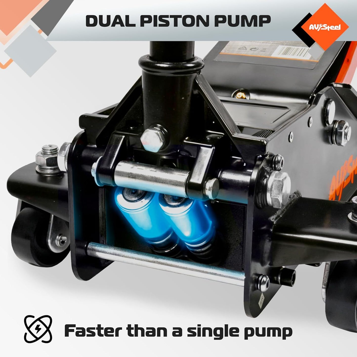 Low Profile Floor Jack 3 Ton (6600 lbs), Heavy Duty Hydraulic Jack for Car, Heavy-Duty Floor Jack with Dual Pistons Quick Lift Pump, Car Floor Jack with Lifting Range 3-1/8'' to 19-7/8''