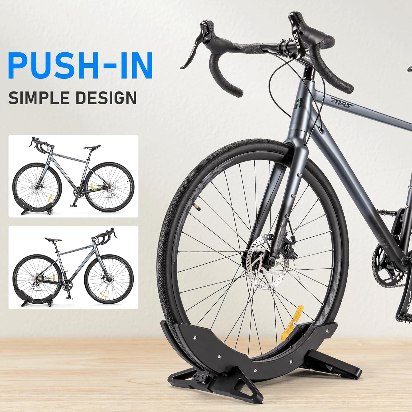 CXWXC Bike Floor Stand - Bicycle Parking Stand Fit 16"-29" Wheel, Adjustable Bike Floor Rack Stand for all 30-80mm Wide Tires