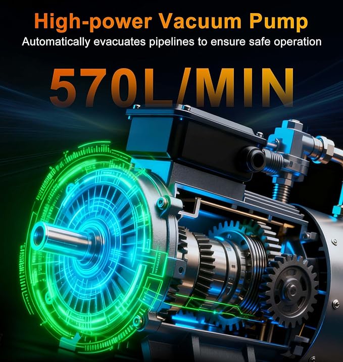 Fully Automatic Refrigerant Recovery Machine for R134a and R1234yf, Recharging Machine for Hybrid and Non-Hybrid Automotive A/C Systems