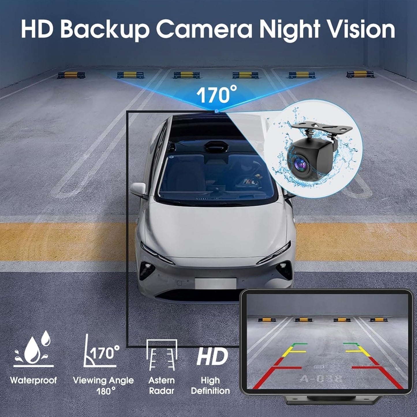 Carplay Screen for Car, 7" HD Wireless Portable Car Play Touchscreen Stereo with Android Auto Mirror Link/Backup Camera/GPS Navigation/Satellite Radio for All Vehicles