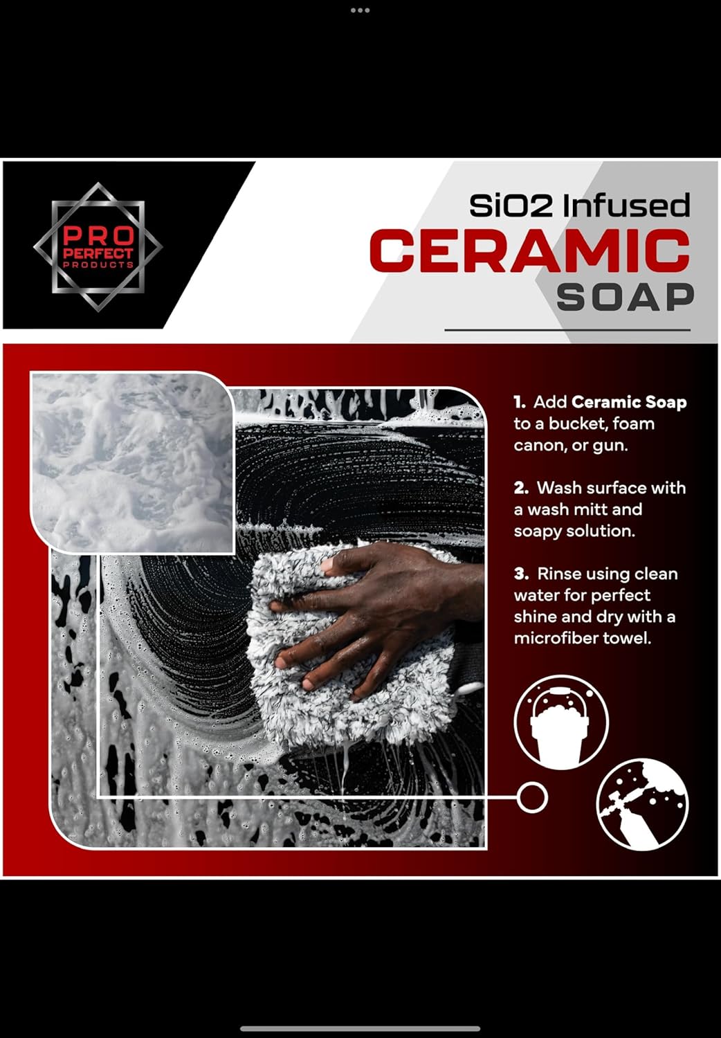 Pro Perfect Ceramic Soap, Professional Car Wash Formula, 5 Gallon