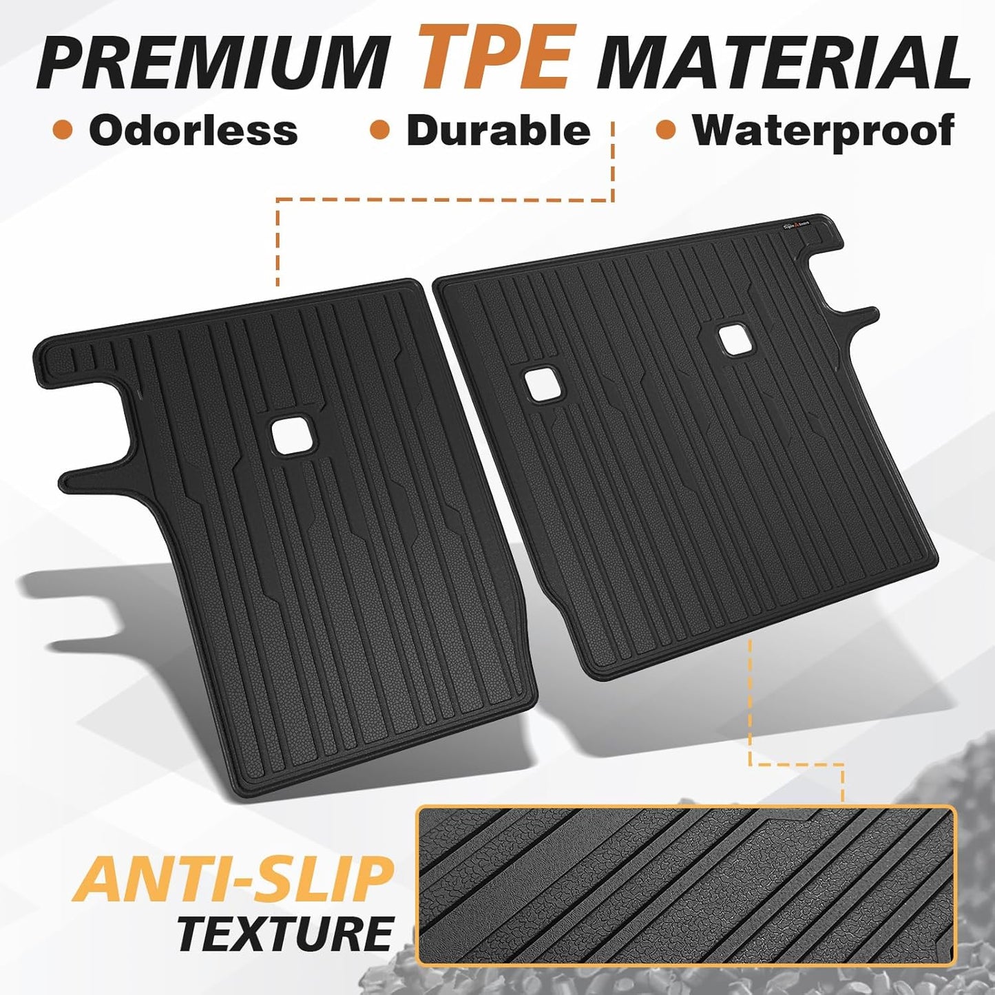 TripleAliners Backrest Mats All Weather Liners Compatible with 2025 Nissan Kicks Interior Accessories TPE Second Row Seats Back Cover Custom Fit Protection Car Liner