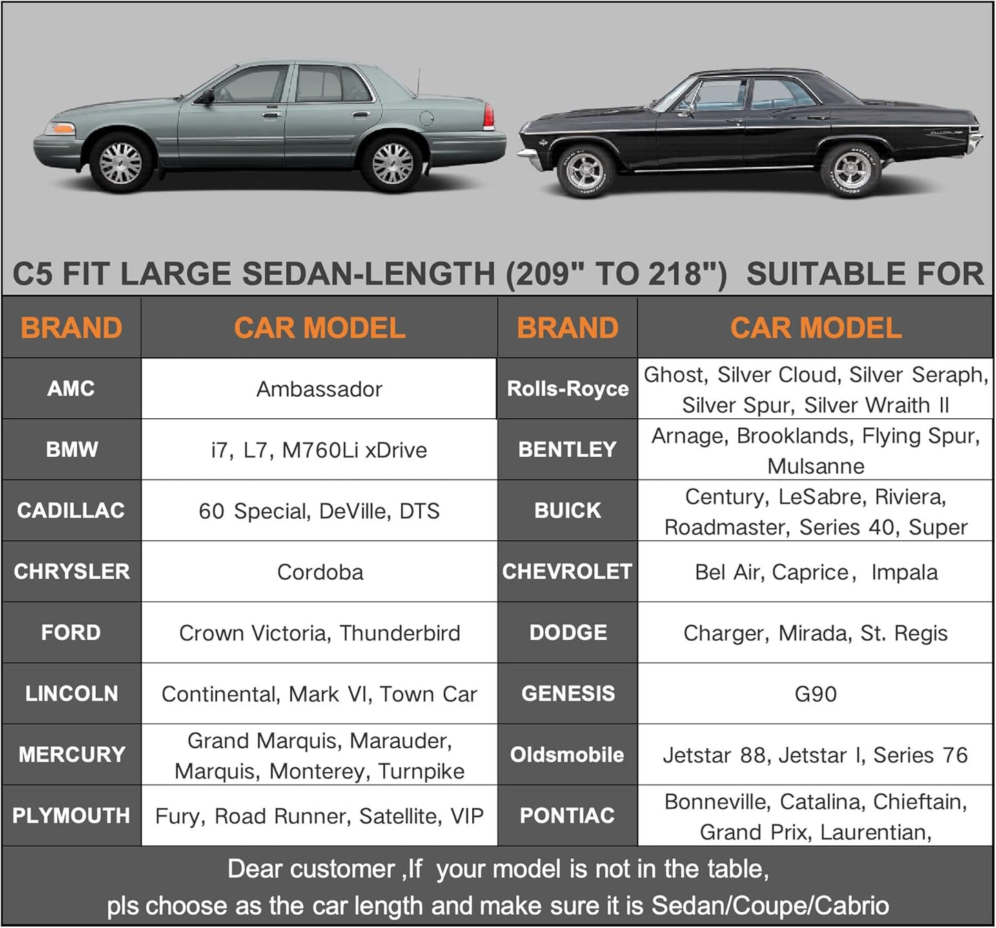 Kayme Car Cover Waterproof All Weather for Large Sedan,Outdoor Cover Fit for Ford Crown Victoria, Cadillac DTS, Grand Marquis, Lincoln Continental Town Car, Chevy Impala Caprice (209 to 218 inch)