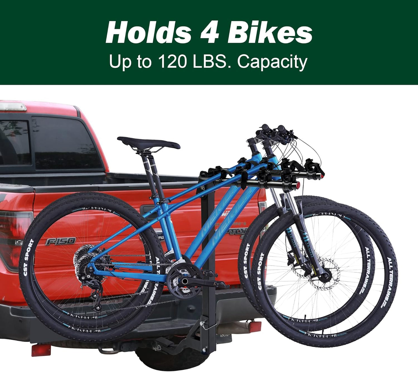 Young 4 Bike Rack - Bicycle Racks Mount Carrier for Cars, SUV and Minivans with 2" or 1-1/4 inch Hitch Receiver, Easy Assembly and Safe Locking