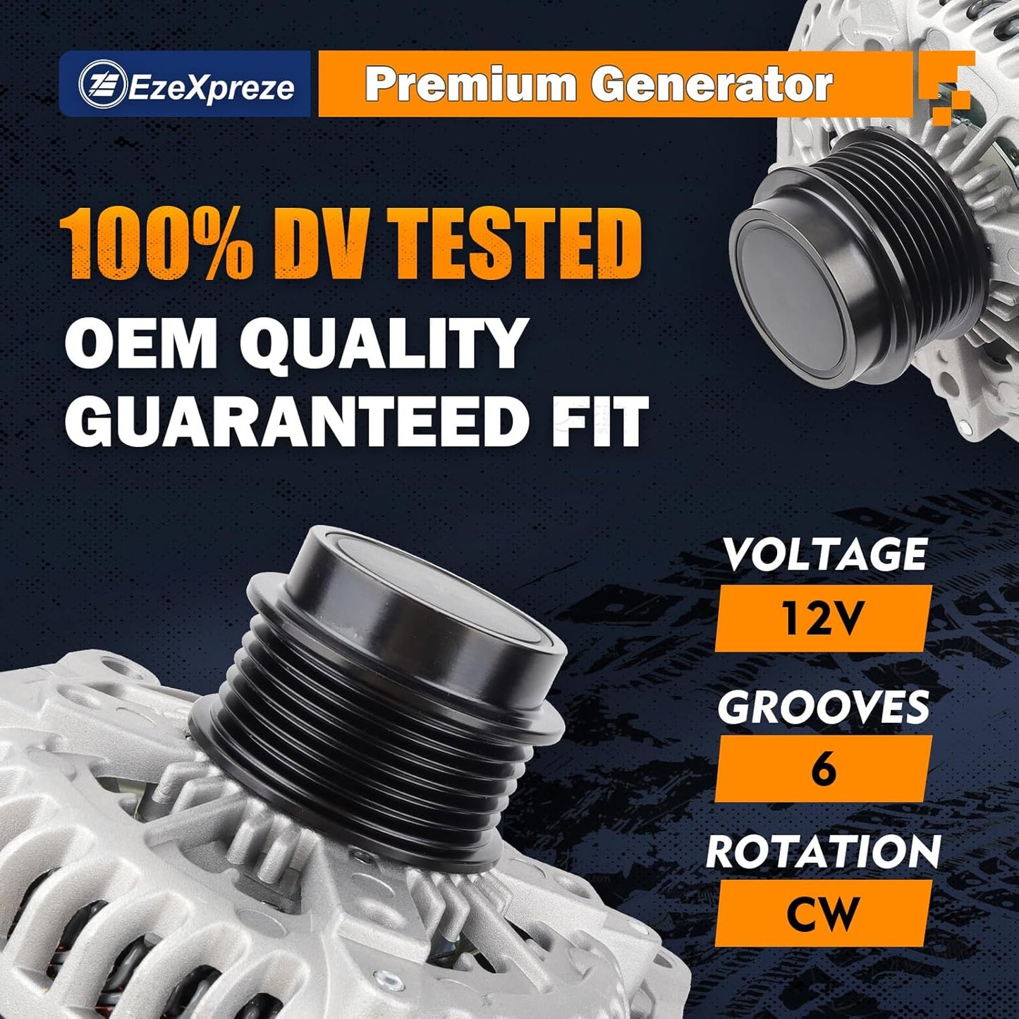 EZEXPREZE Alternator Fit for 2014-18 GMC Sierra and Chevy Silverado 1500, 2015-20 Chevy Suburban Tahoe GMC Yukon Cadillac Escalade - Replaces for 22949467 1042106870 84143540 170 Amp 12V