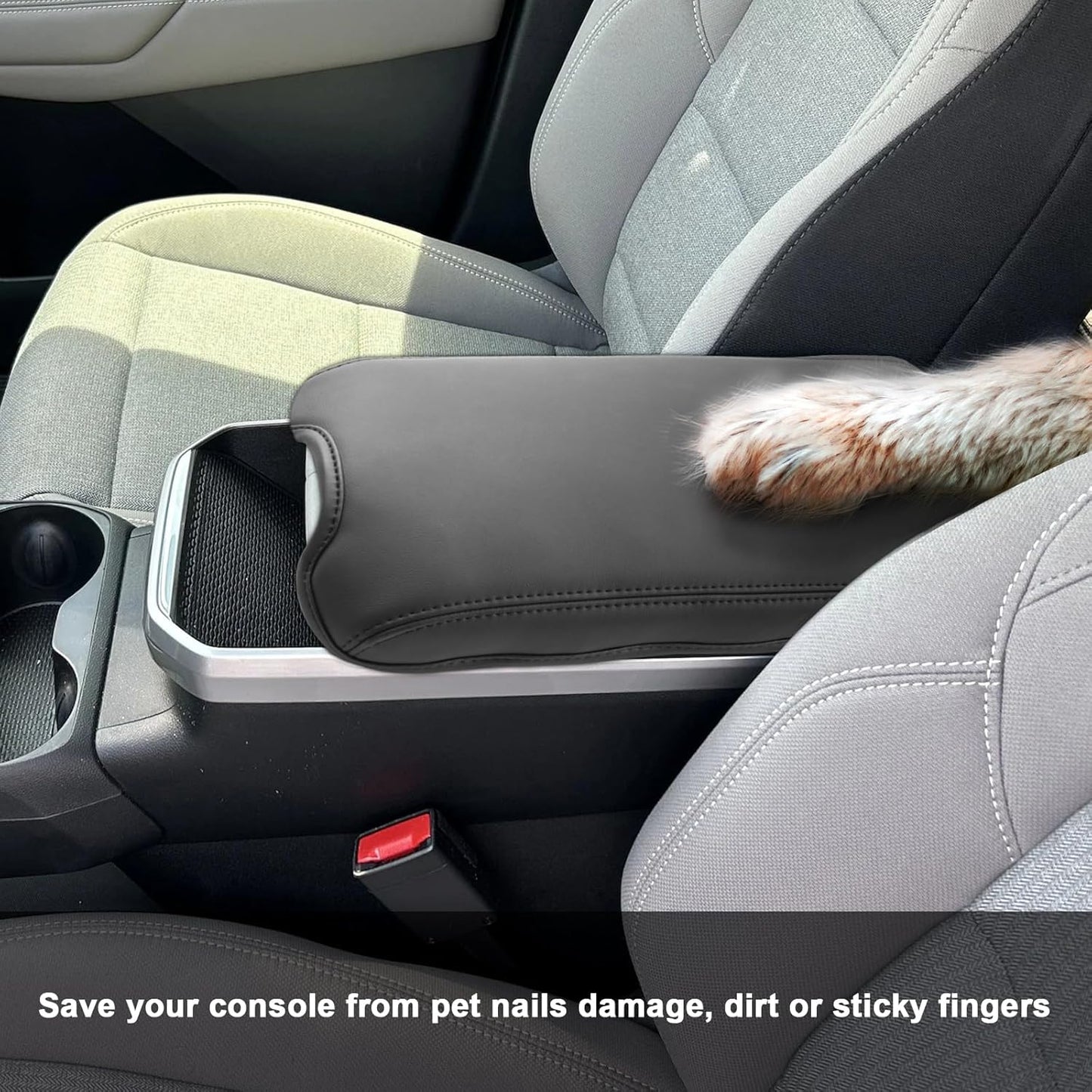 SXCY for 2025 2026 GMC Terrain Armrest Cover for 2025 2026 GMC Terrain Accessories 2025 2026 Terrain Center Console Cover 2025 Terrain Middle Console Cover (Thin Cover with Black Line)