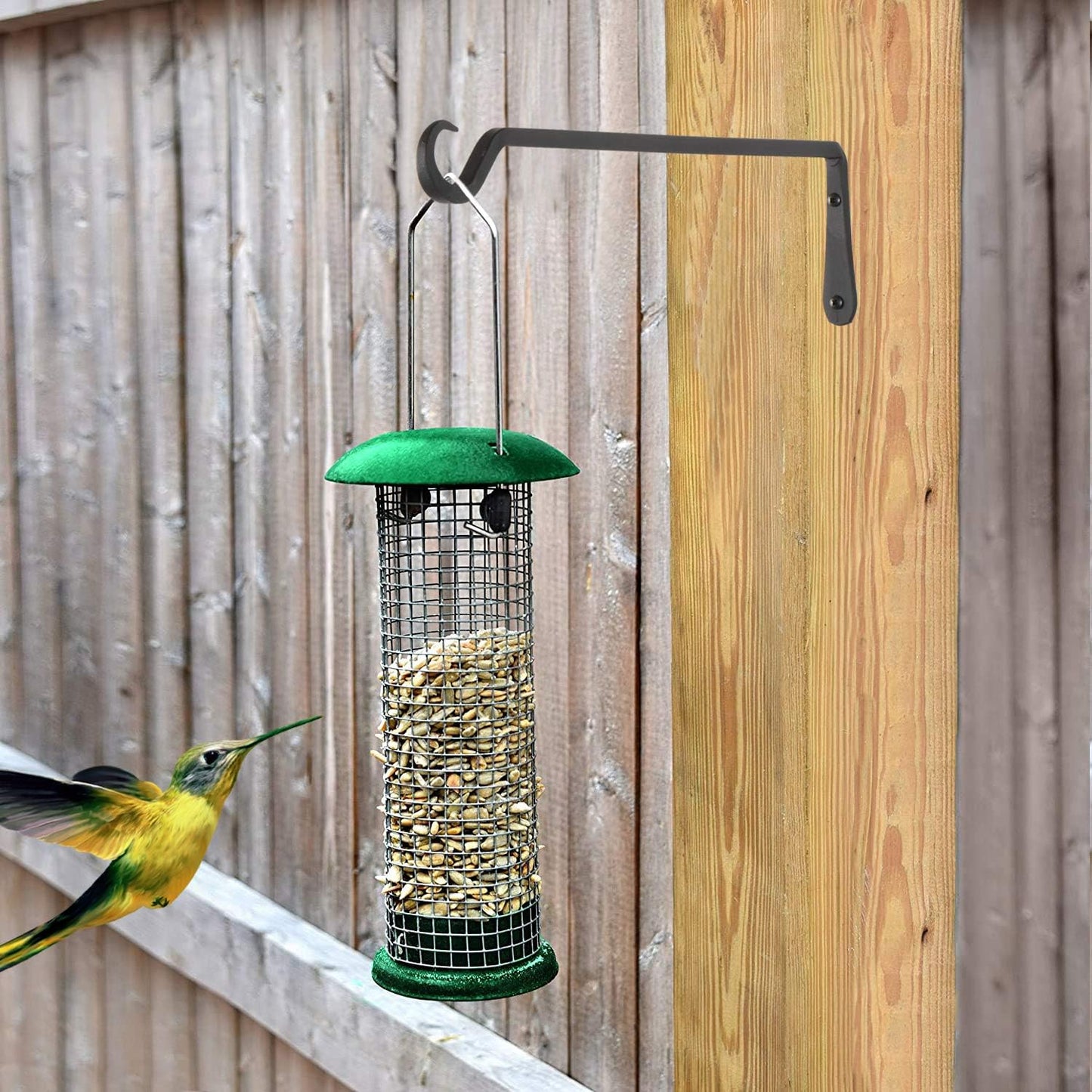 12" Plant Hangers 8-Pack - Heavy Duty Rust-Resistant Steel Hooks for Bird Feeders, Indoor/Outdoor Plants & Wall Decor, Black