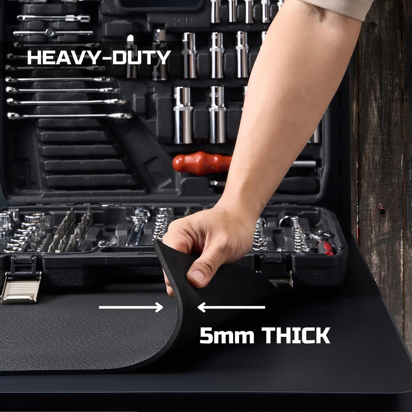 Workbench Mat 24X72 Inches, EVA Work Mat, Protect Your Work Bench Top, Heavy Duty Pad for Tool Box Top, Table, Tool Station, Rolling Cabinet Cart Cover Liner Matt, 72"X24" 5mm Thick