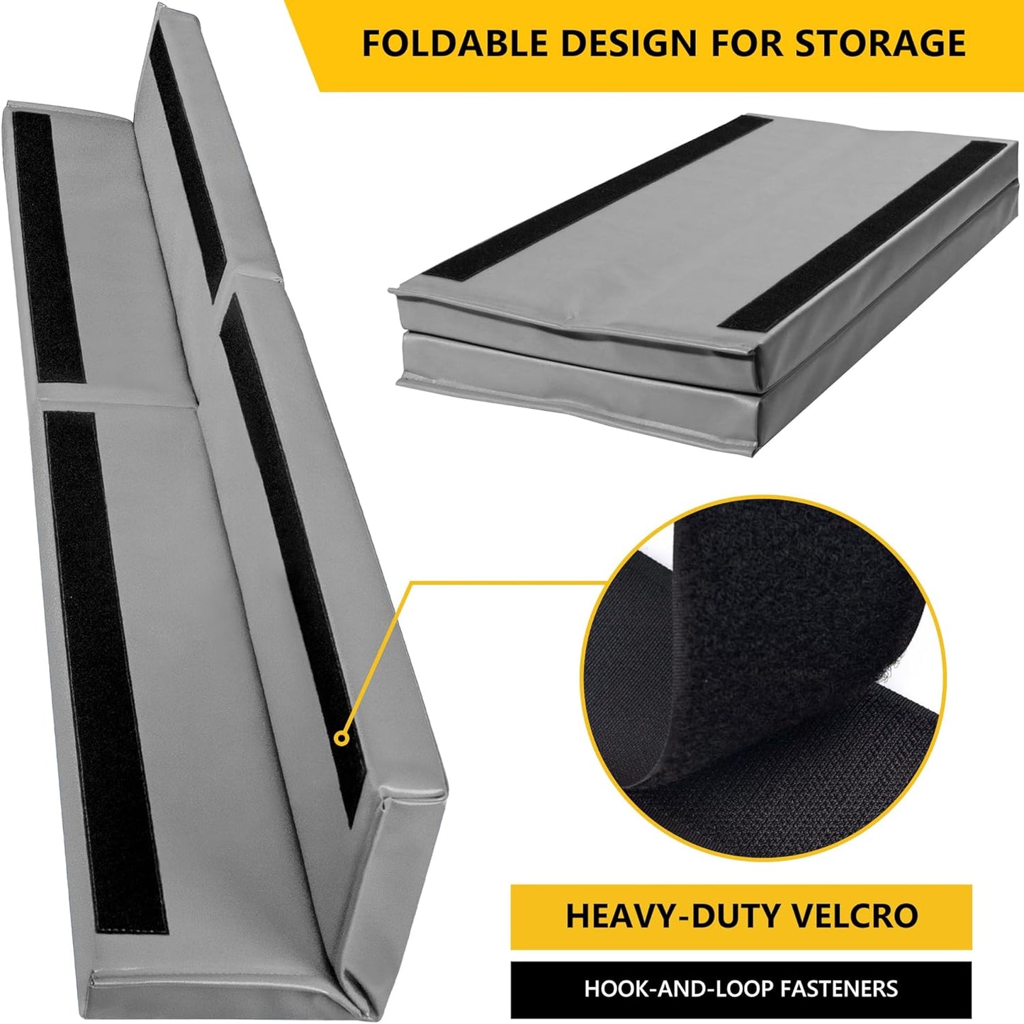 Wall Corner Guards & Edge Protector, Heavy Duty Wall Corner Protective Safety Padding, All-Weather 2 Sides Corner Pad for Gyms, Basketball Court, Playrooms, Garages,etc. (Gray, 5FT Tall 6in Sides)