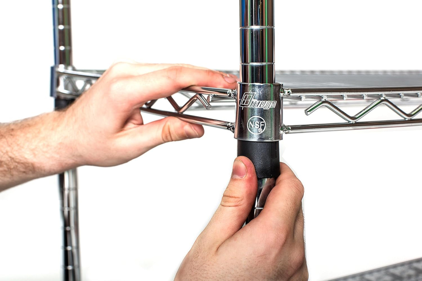 Omega 30" Deep x 36" Wide x 63" High 3 Tier Chrome Starter Shelving Unit