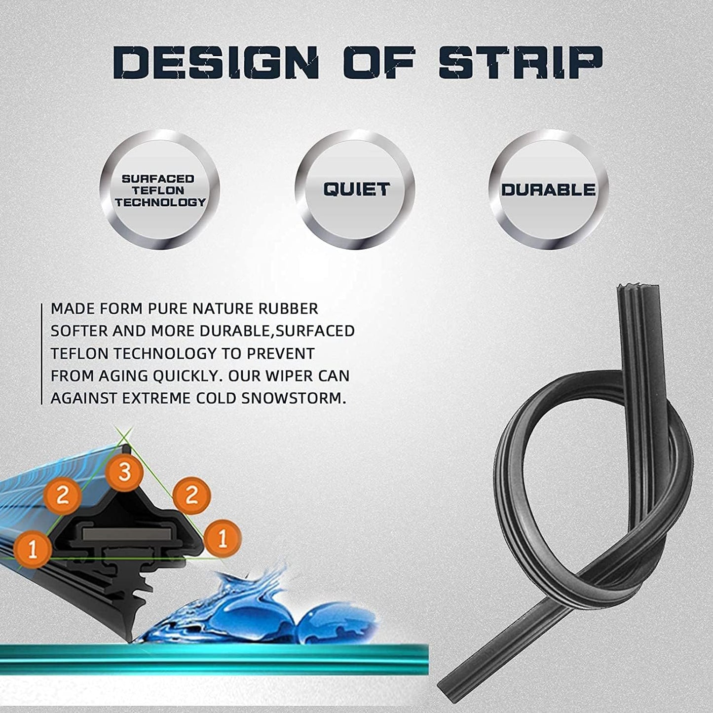 AUTOBOO 26"+16" Windshield Wipers with 14" Rear Wiper Blade Replacement for Hyundai Tucson 2016-2020 2021,2007-2012 Mazda CX-7 -Original Factory Quality (Pack of 3)