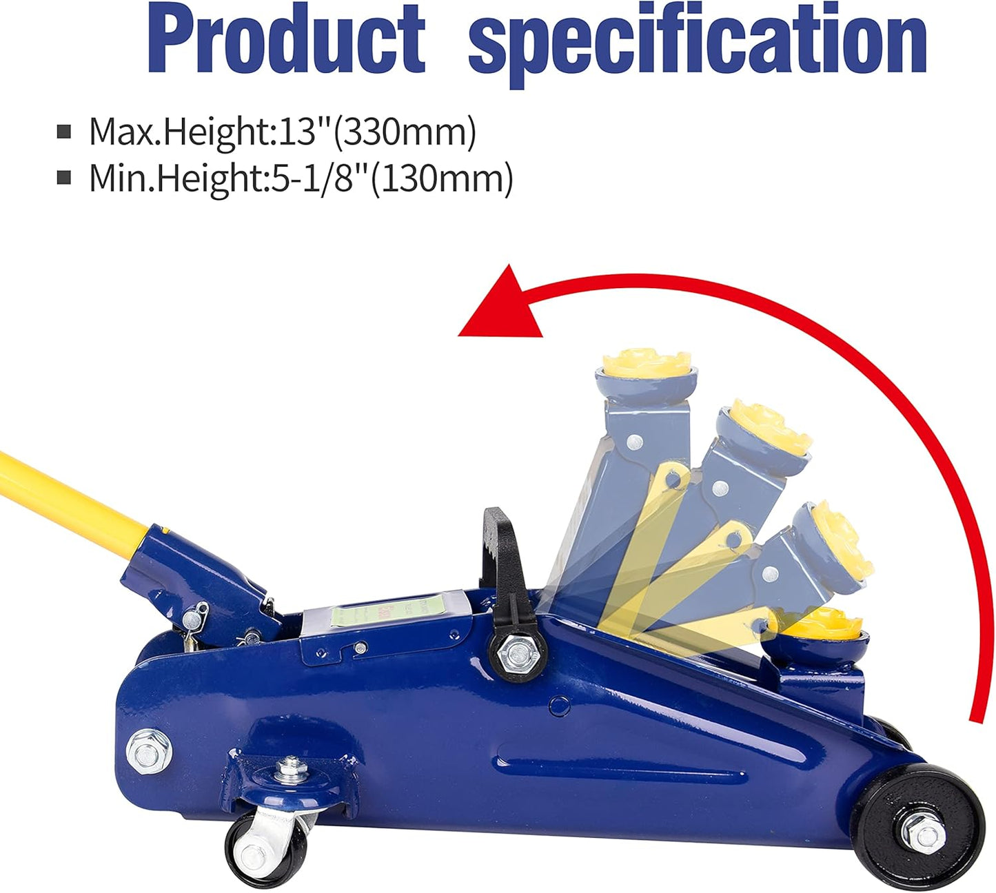 Aain 2 Ton Heavy Duty Floor Jack,Hydraulic Low Profile Trolley Service Floor Jack,Blue