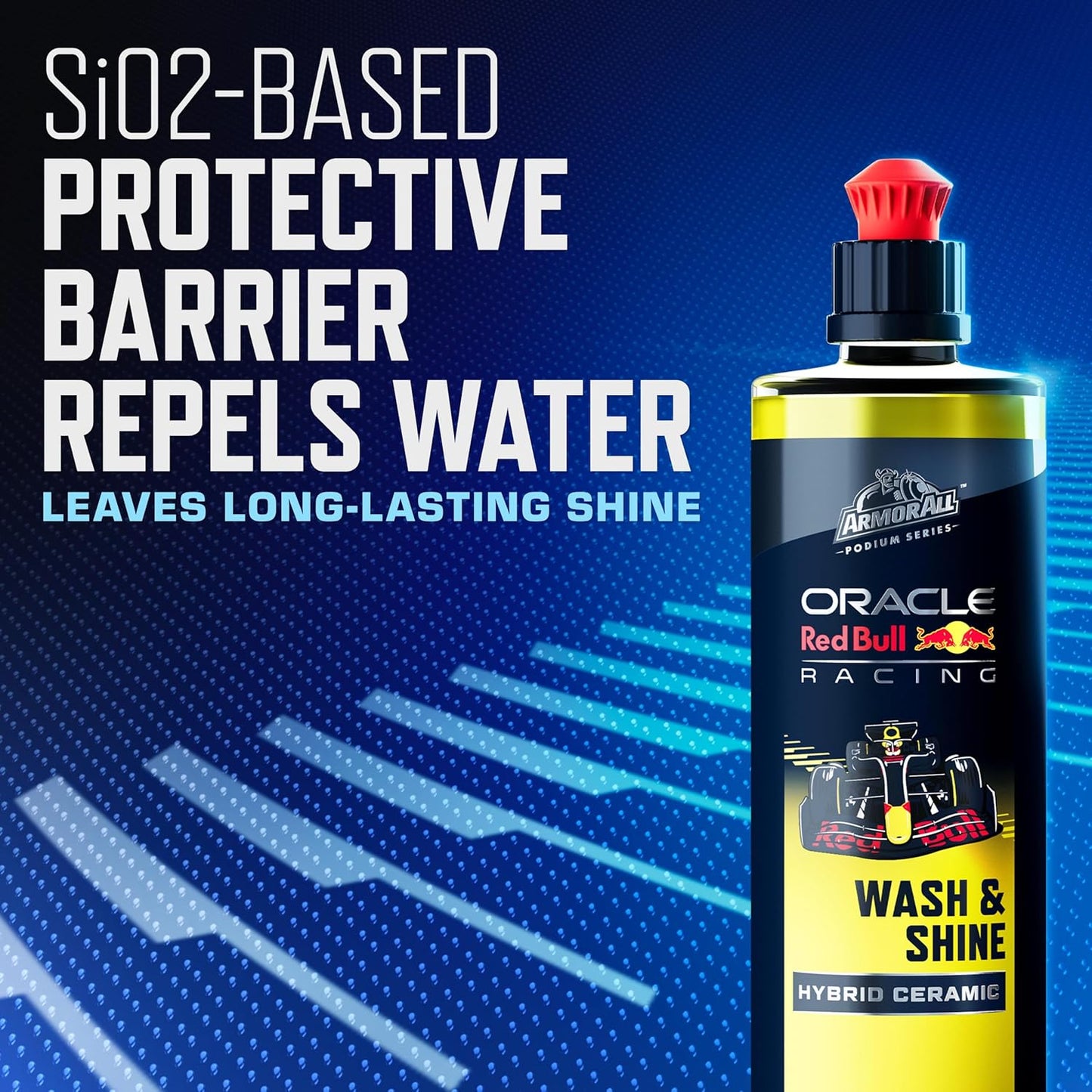Armor All Podium Series Hybrid Ceramic Wash & Shine, 16 fl oz, 2-in-1 Car Wash and Wax Developed in Collaboration With Oracle Red Bull Racing
