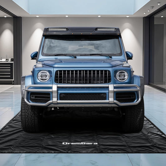 Easy to Clean Heavy-Duty PVC Garage Floor Mat with Waterproof Containment Protection for Cars SUVs Trucks Parking Garages Non-Slip Durable Containment Mat Multiple (7'9"x18')