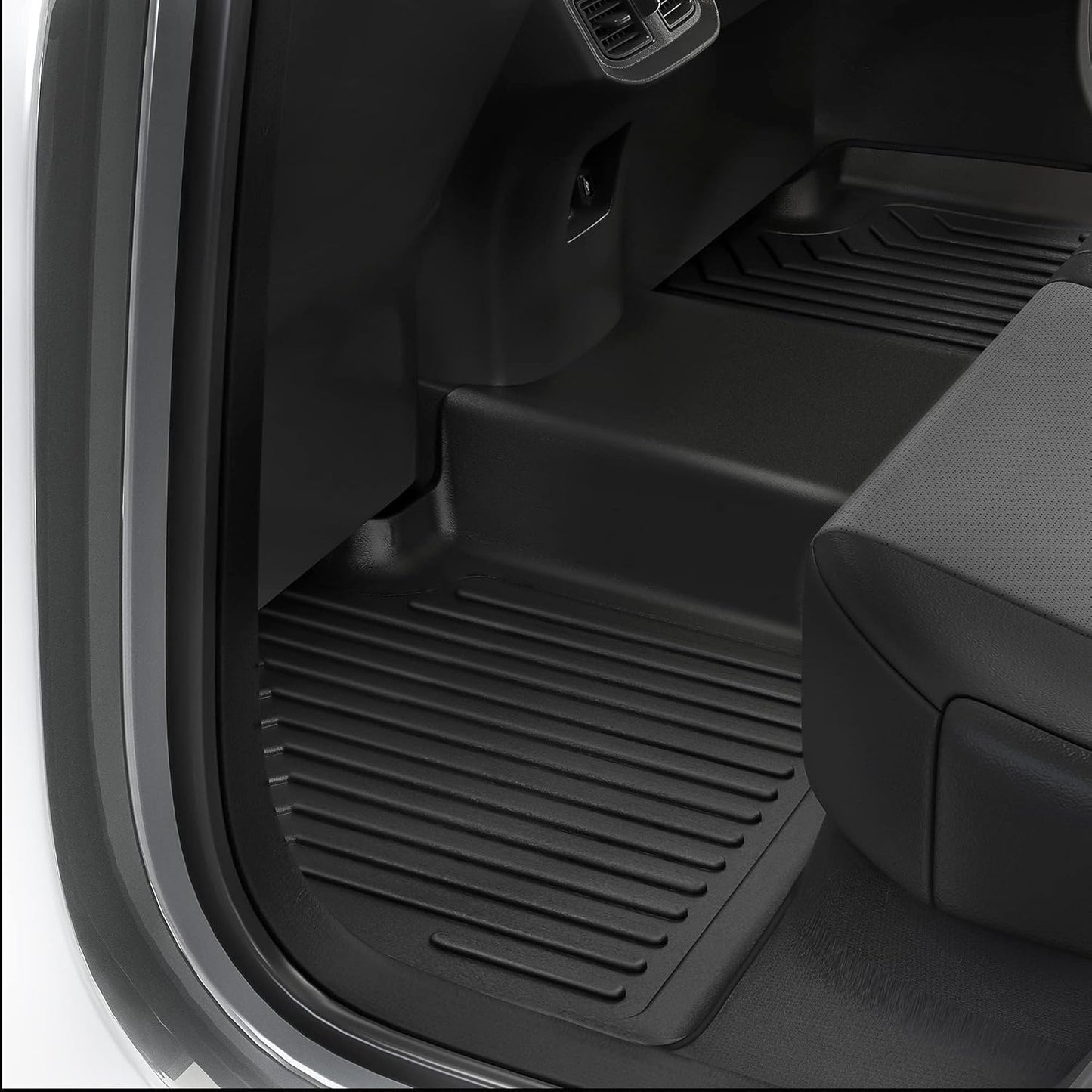 OEDRO Floor Mats Fit for 2014-2015 Nissan Altima / 2016-2020 Nissan Maxima, Unique Black TPE All-Weather Guard Includes 1st and 2nd Row: Front, Rear, Full Set Liners