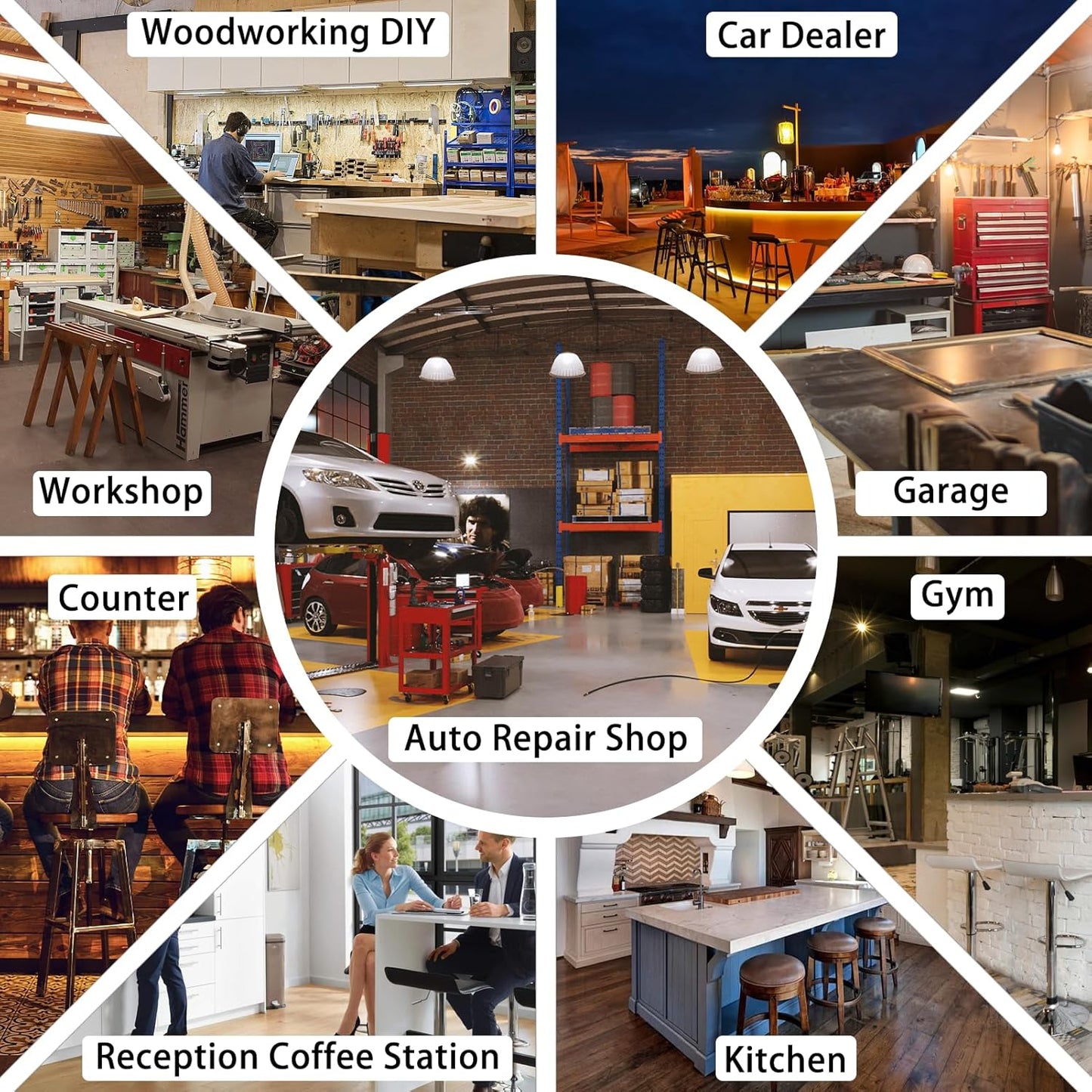 Shop Stool with Backrest, Mechanic Garage Stool for Workshop, Adjustable Shop Stools Chair, Padded Workbench Stools for Men Women, 300 LBS Capacity, 360° Swivel PVC Seat, Heavy Duty, Black