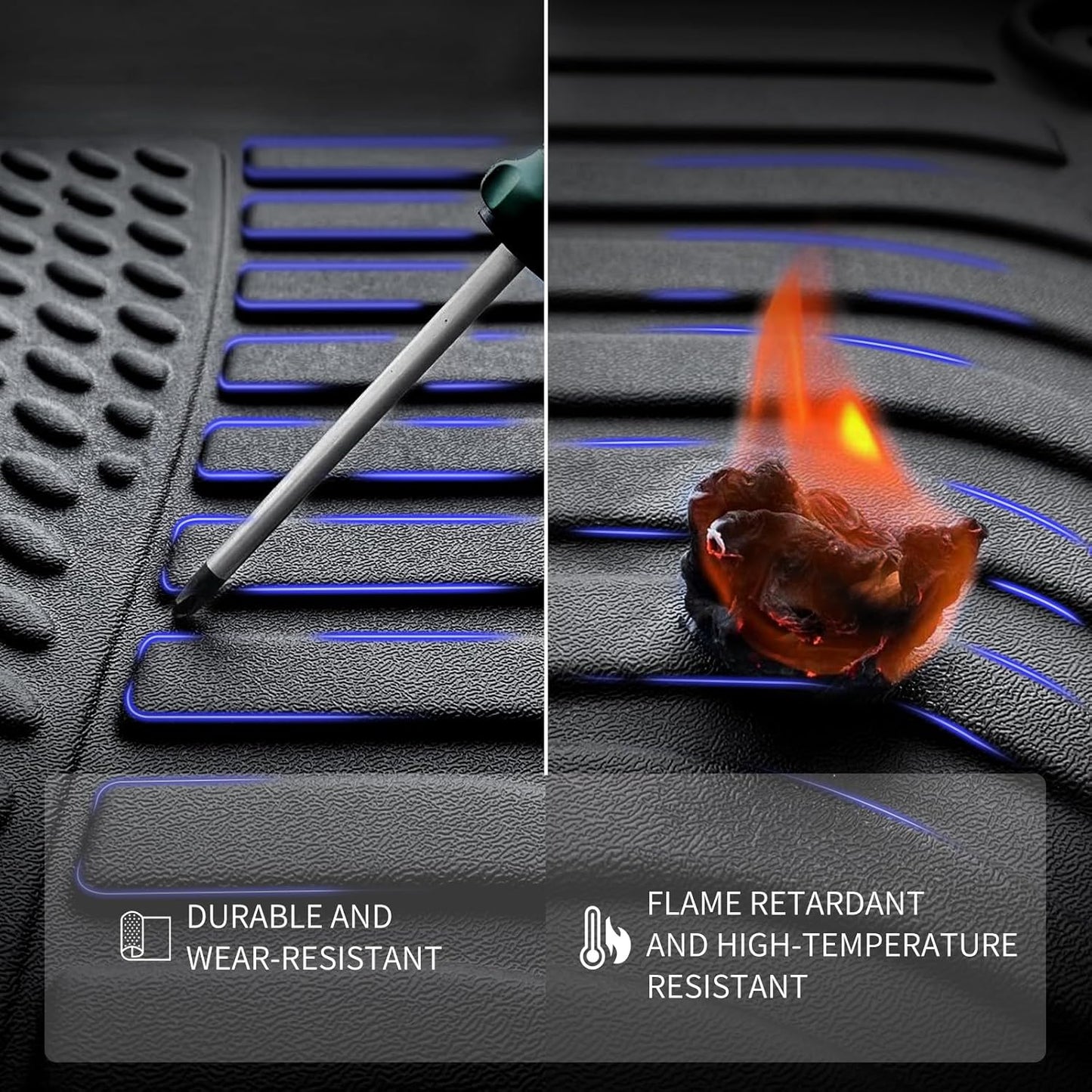 KELCSEECS Floor Mats & Cargo Liner Custom for 2025 BMW X3 Car Mats Automotive Cargo Mat Floor Liners Trunk Mat X3 All Weather Floor Mats Trunk Liner Black