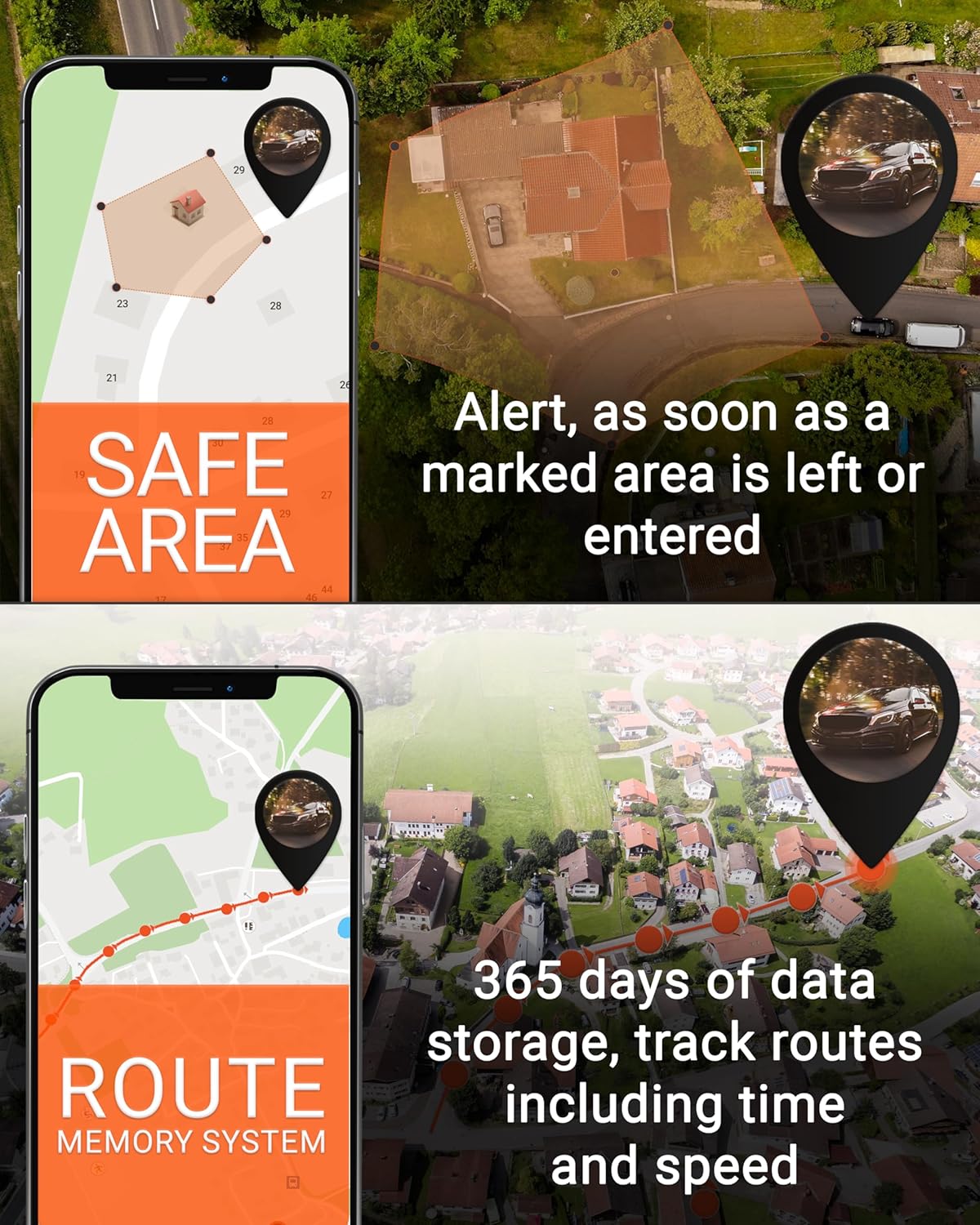 PAJ GPS COMPACT Finder 4G - GPS Tracker for Cars, Motorcycles and Trucks - Up to 20 Days Battery Life - Tracking Device for Theft Protection with Live Tracking, Alarm Notification in case of Emergency