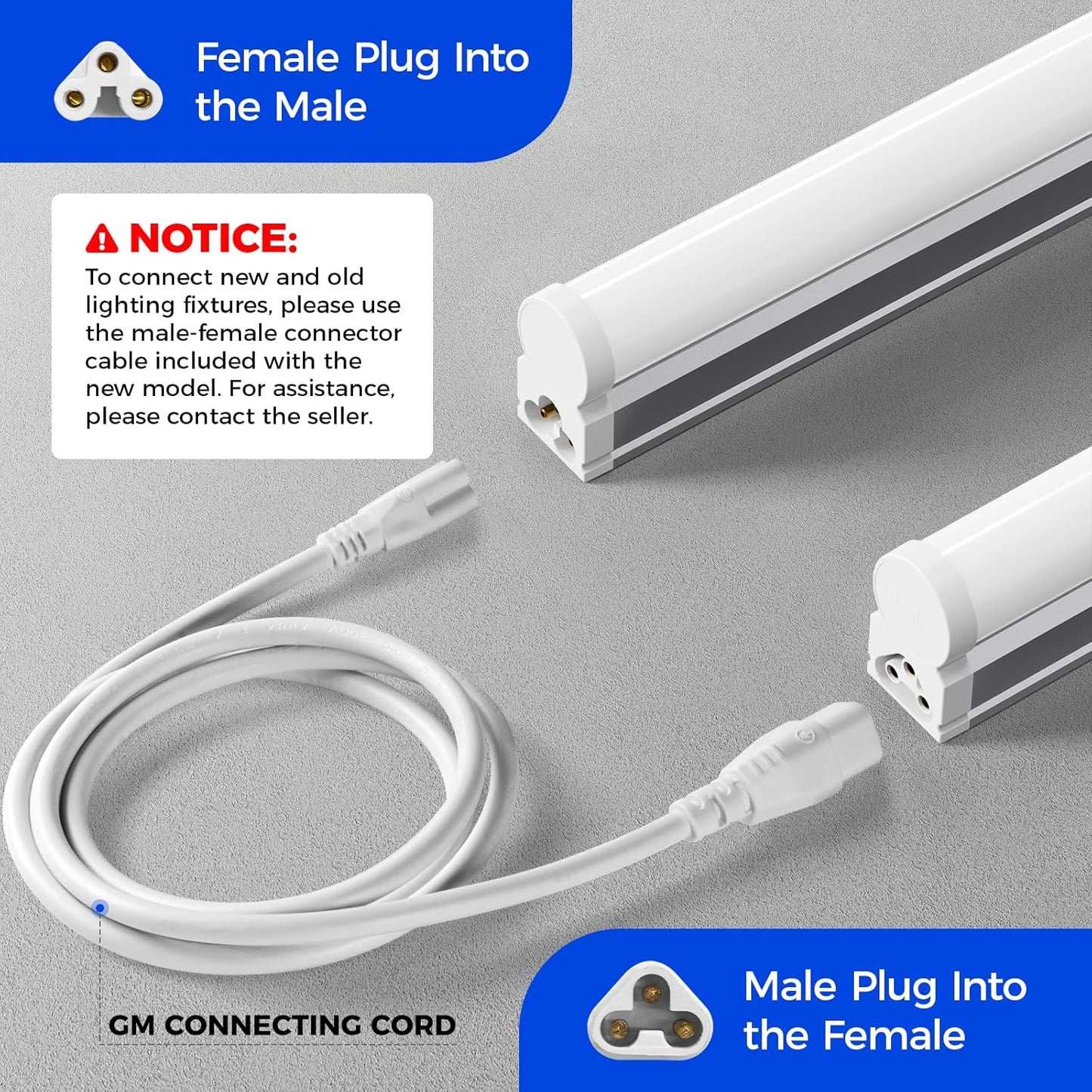 Barrina (6 Pack LED T5 Integrated Single Fixture, 4FT, 2200lm, 6500K Super Bright White, 20W Utility LED Shop Light, Ceiling and Under Cabinet Light, Corded Electric with ON/Off Switch, ETL Listed